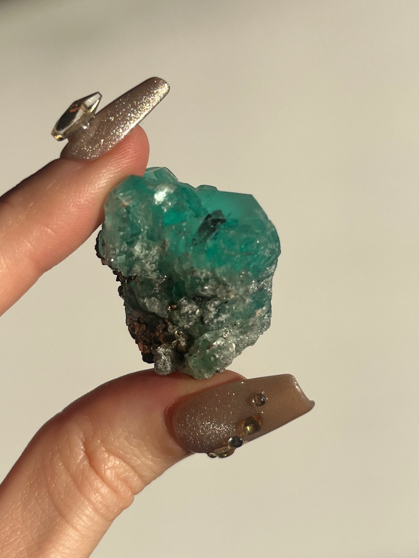Peruvian Green Fluorite and Pyrite Specimen D