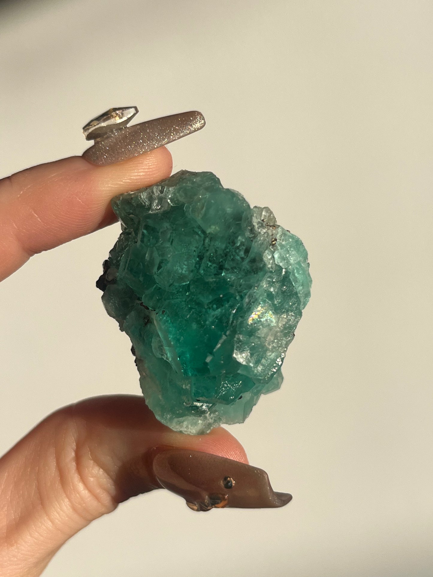 Peruvian Green Fluorite and Pyrite Specimen C