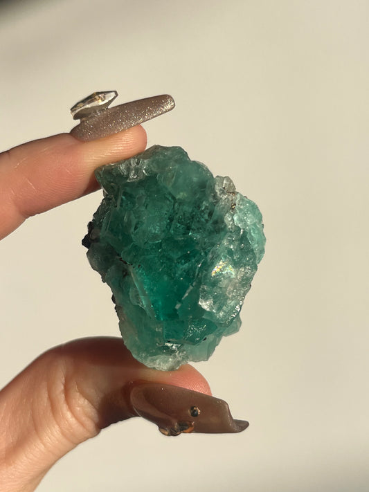 Peruvian Green Fluorite and Pyrite Specimen C