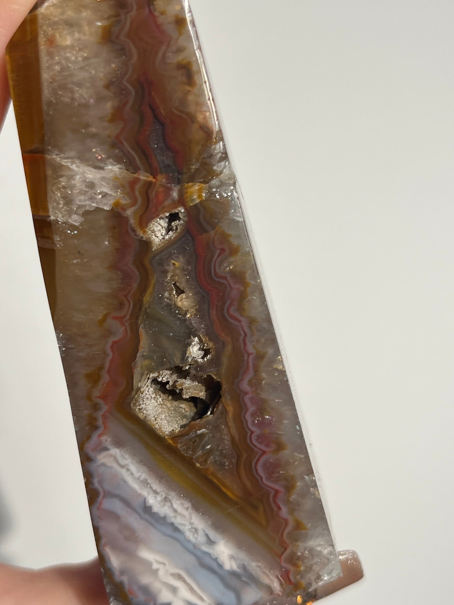 West Indonesian Pink Banded Agate Tower A