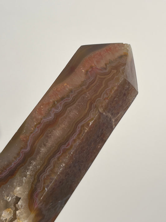 West Indonesian Pink Banded Agate Tower B