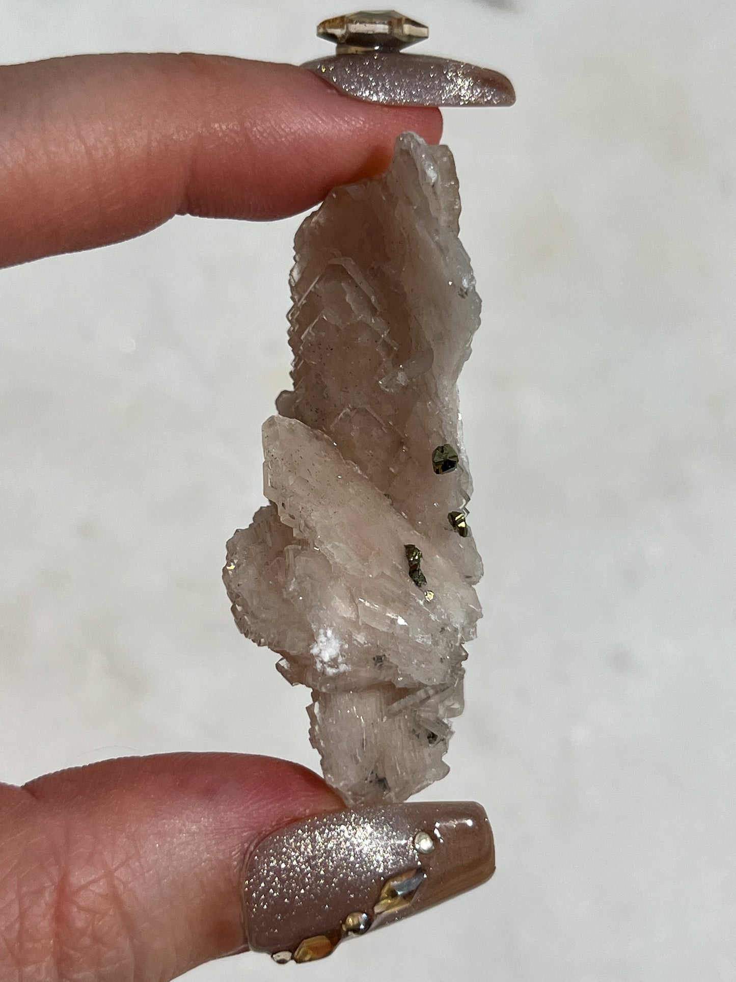 Pink Barite with Marcasite Specimen #5