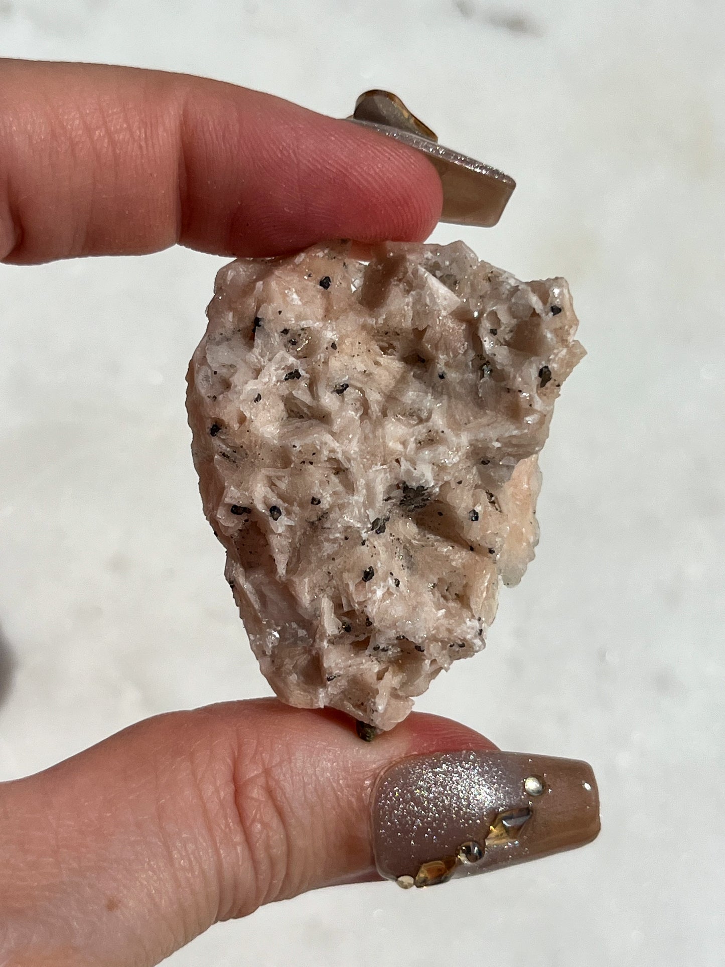 Pink Barite with Marcasite Specimen #12