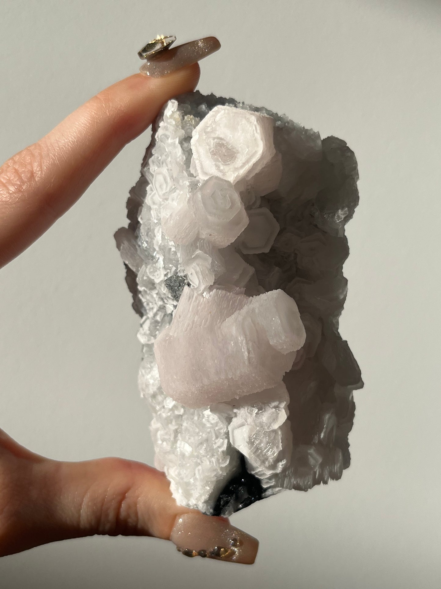 Pink Coin Calcite Specimen A