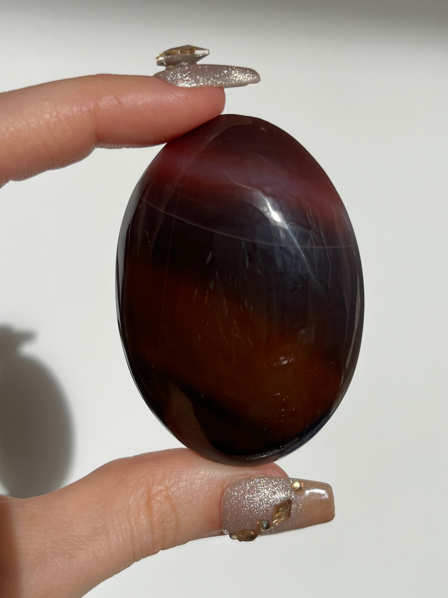 'Burgundy' Pink East Indonesian Agate Palmstone A