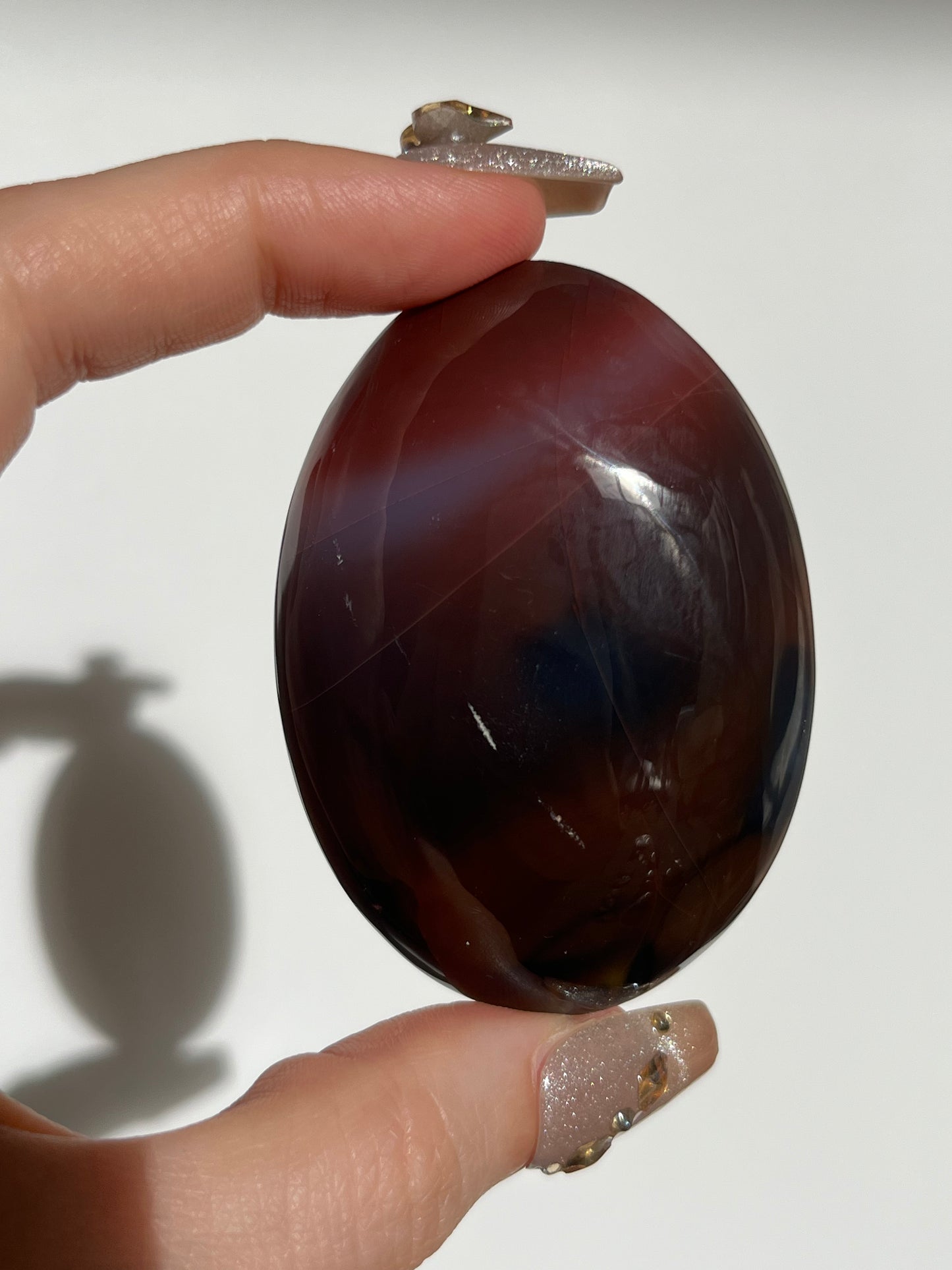 'Burgundy' Pink East Indonesian Agate Palmstone A