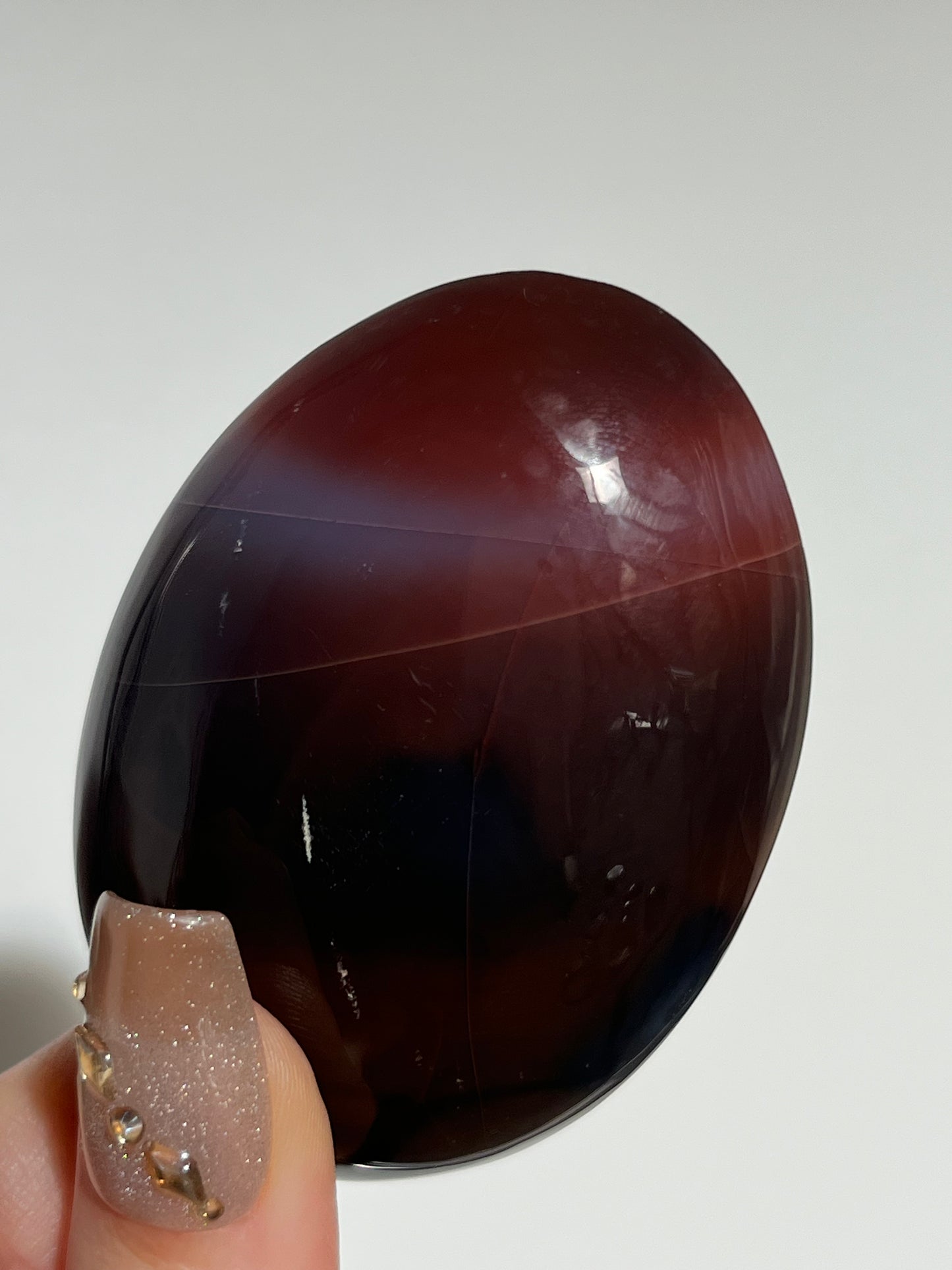 'Burgundy' Pink East Indonesian Agate Palmstone A