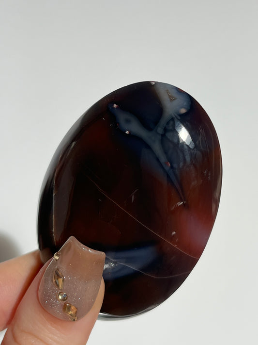 'Sunset Ibis' Pink East Indonesian Agate Palmstone B