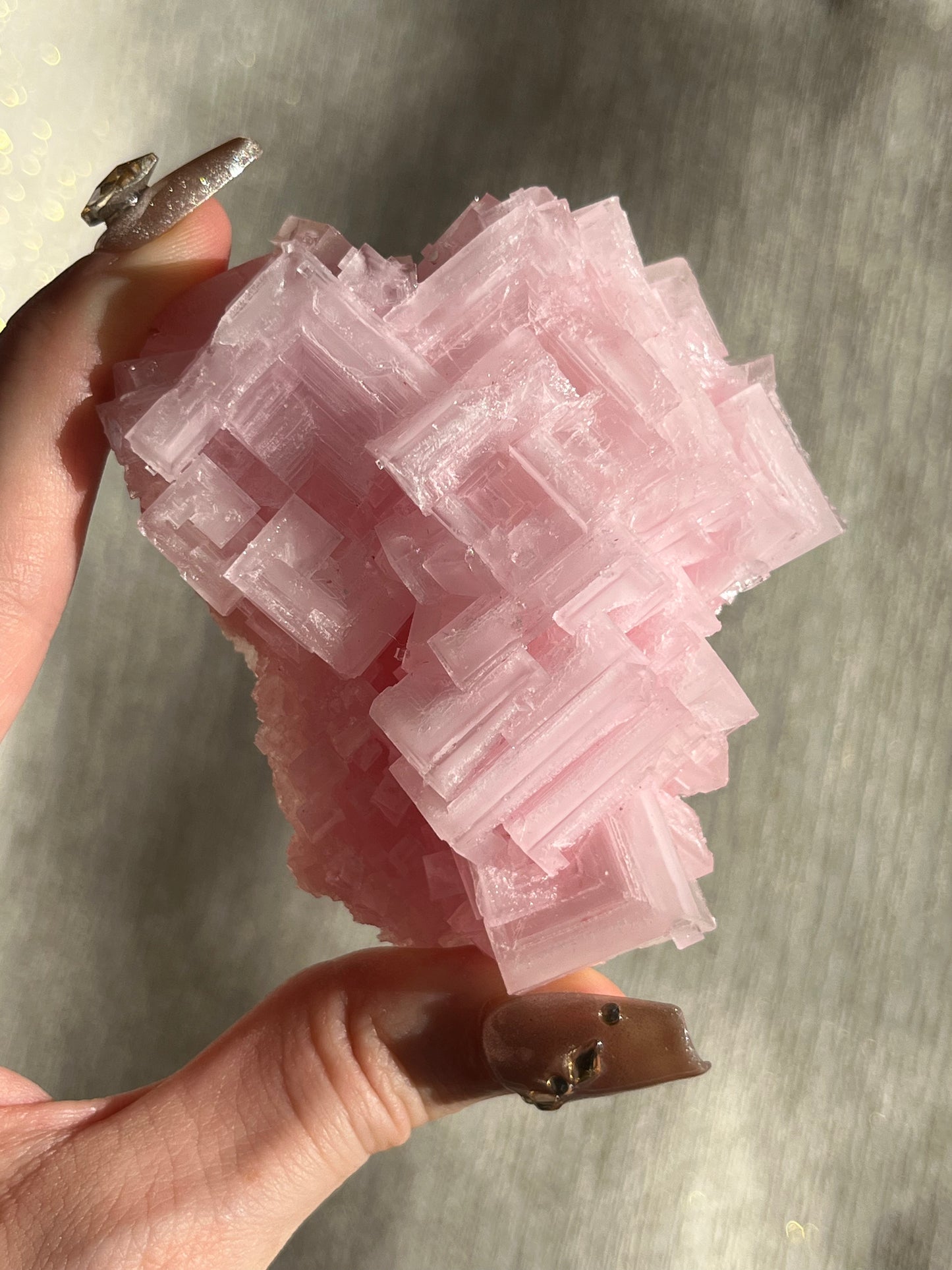 Pink Halite Cluster #A