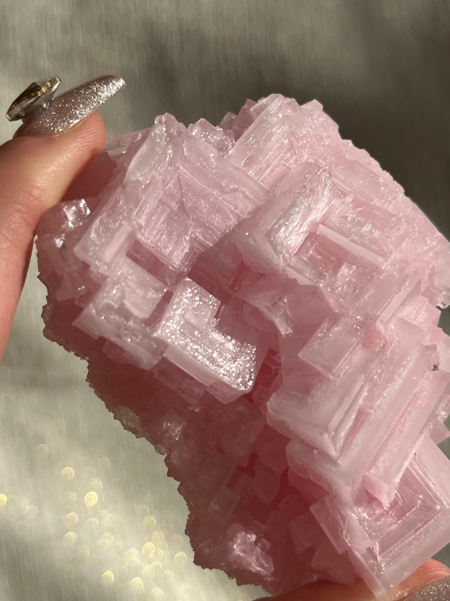 Pink Halite Cluster #A