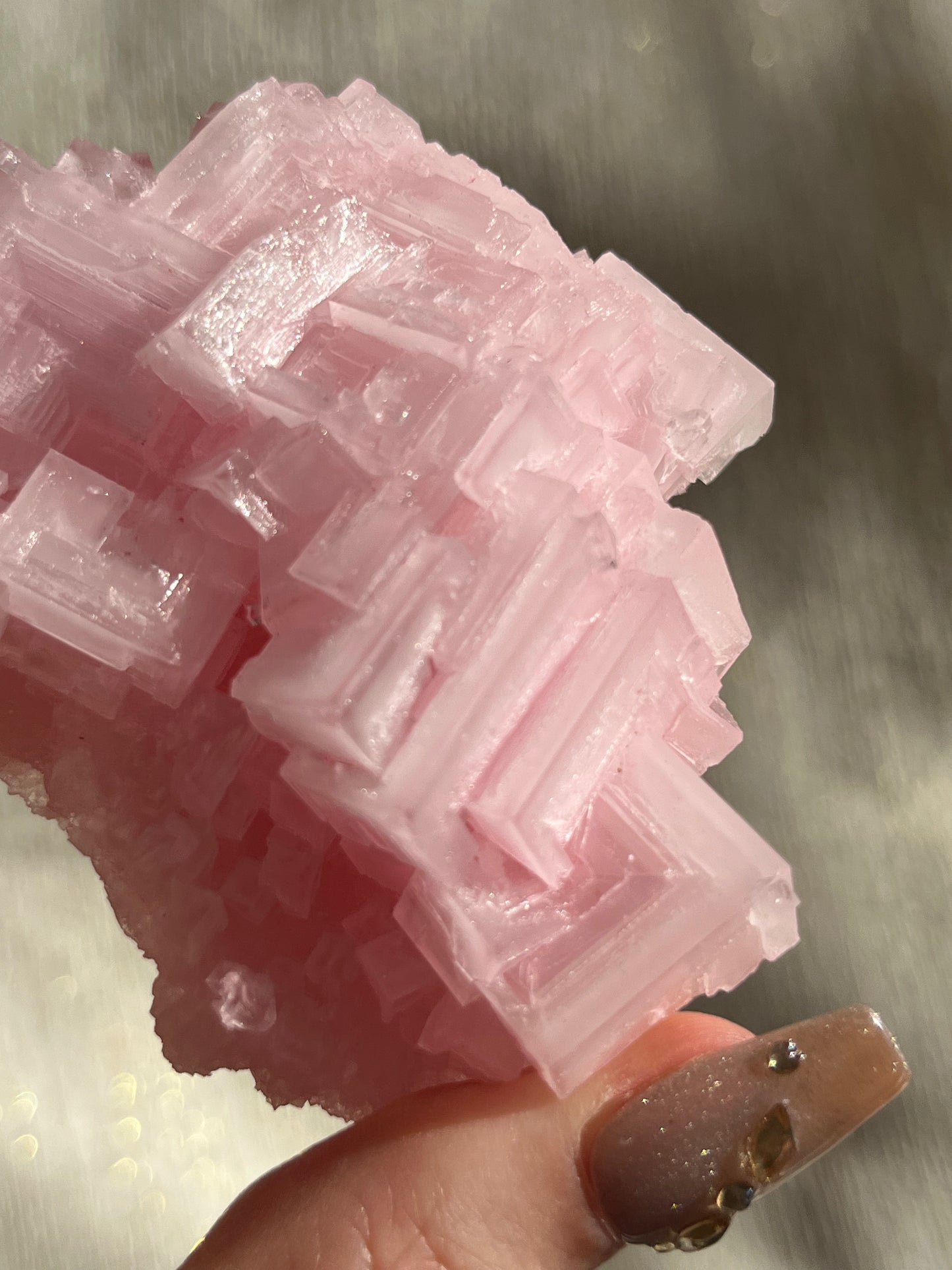 Pink Halite Cluster #A