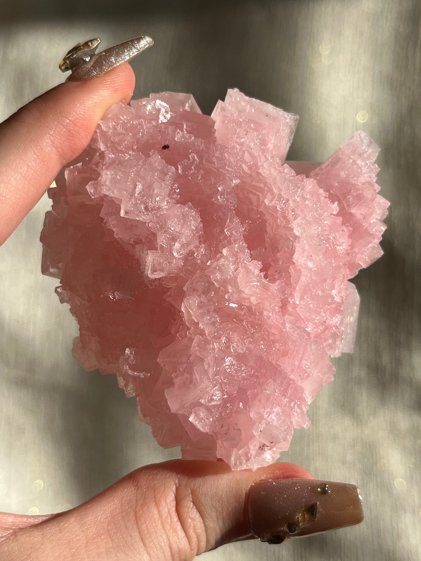 Pink Halite Cluster #D