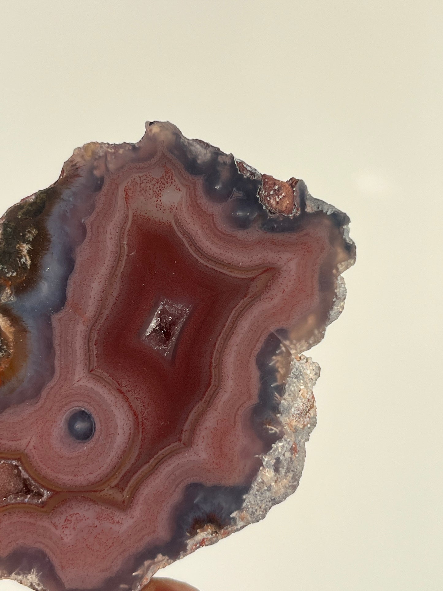 ‘Velour Sisters’ Smiling Face Pink & Blue Laguna Agate Pair