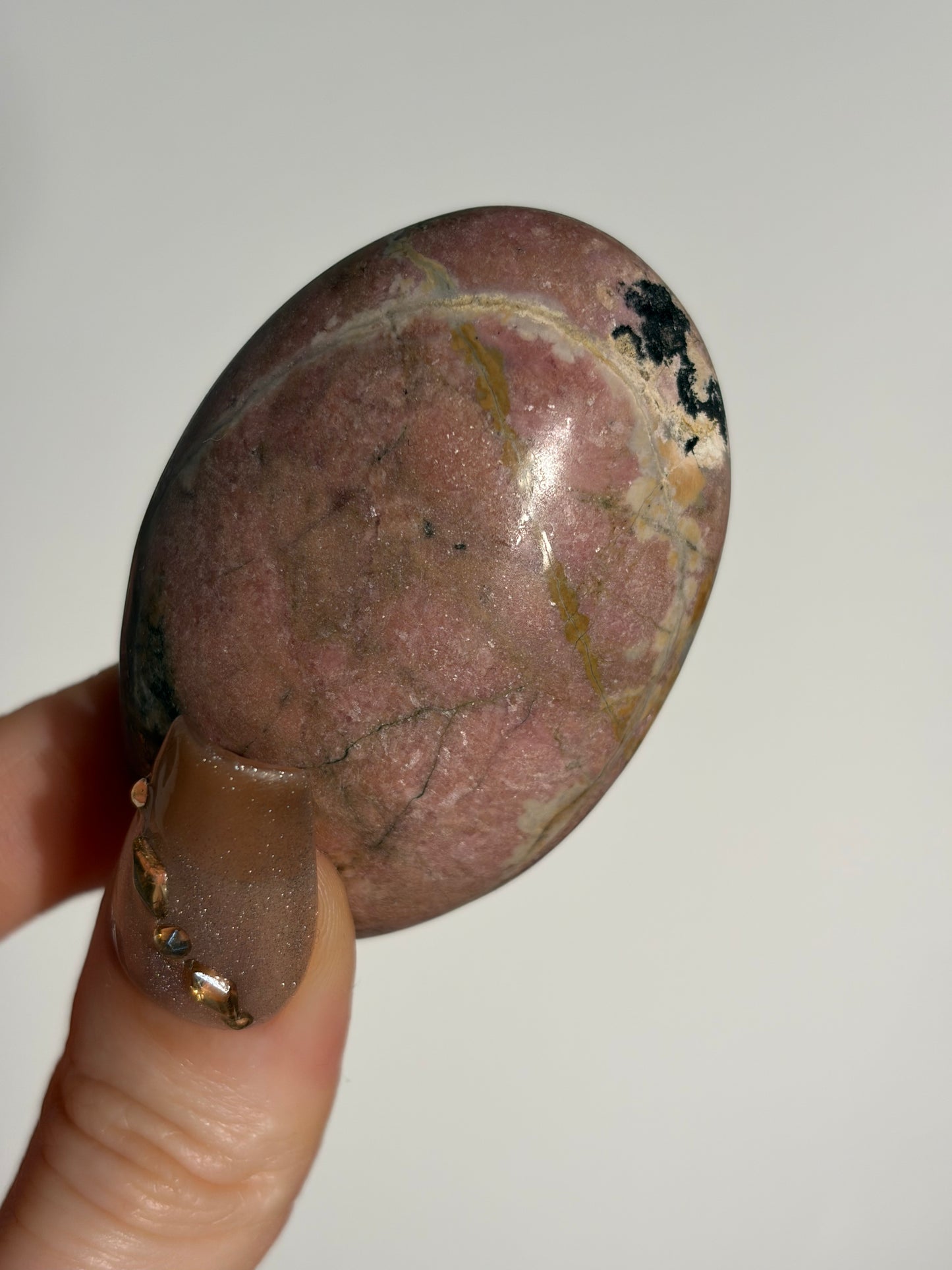 Indonesian Rhodonite and Manganese Included Palmstone C