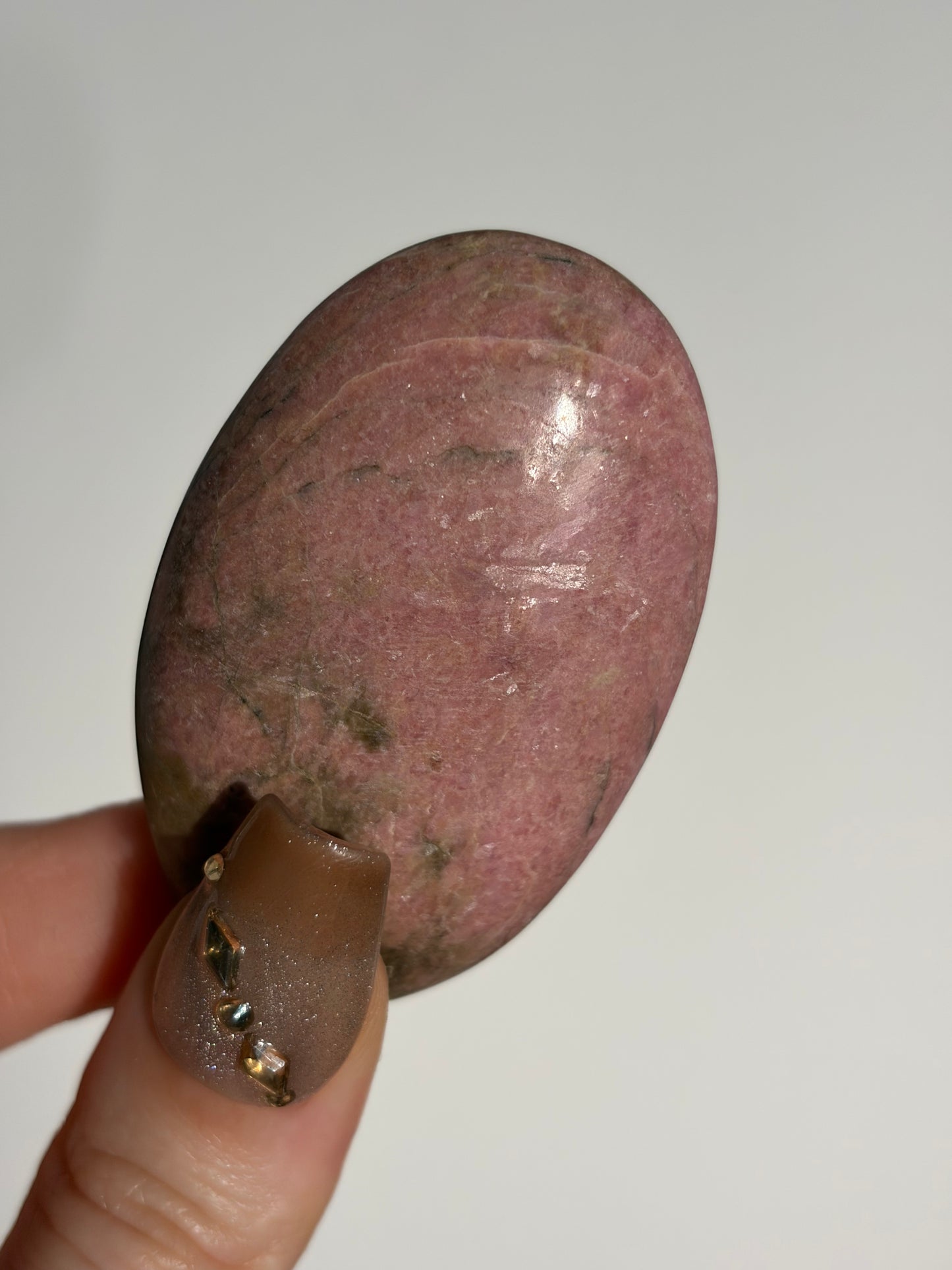 Indonesian Rhodonite and Manganese Included Palmstone D