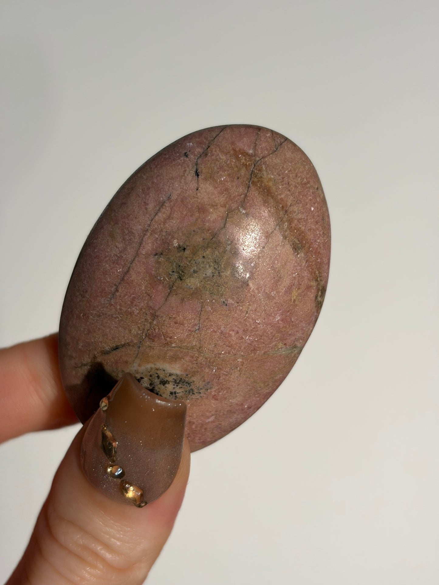 Indonesian Rhodonite and Manganese Included Palmstone E