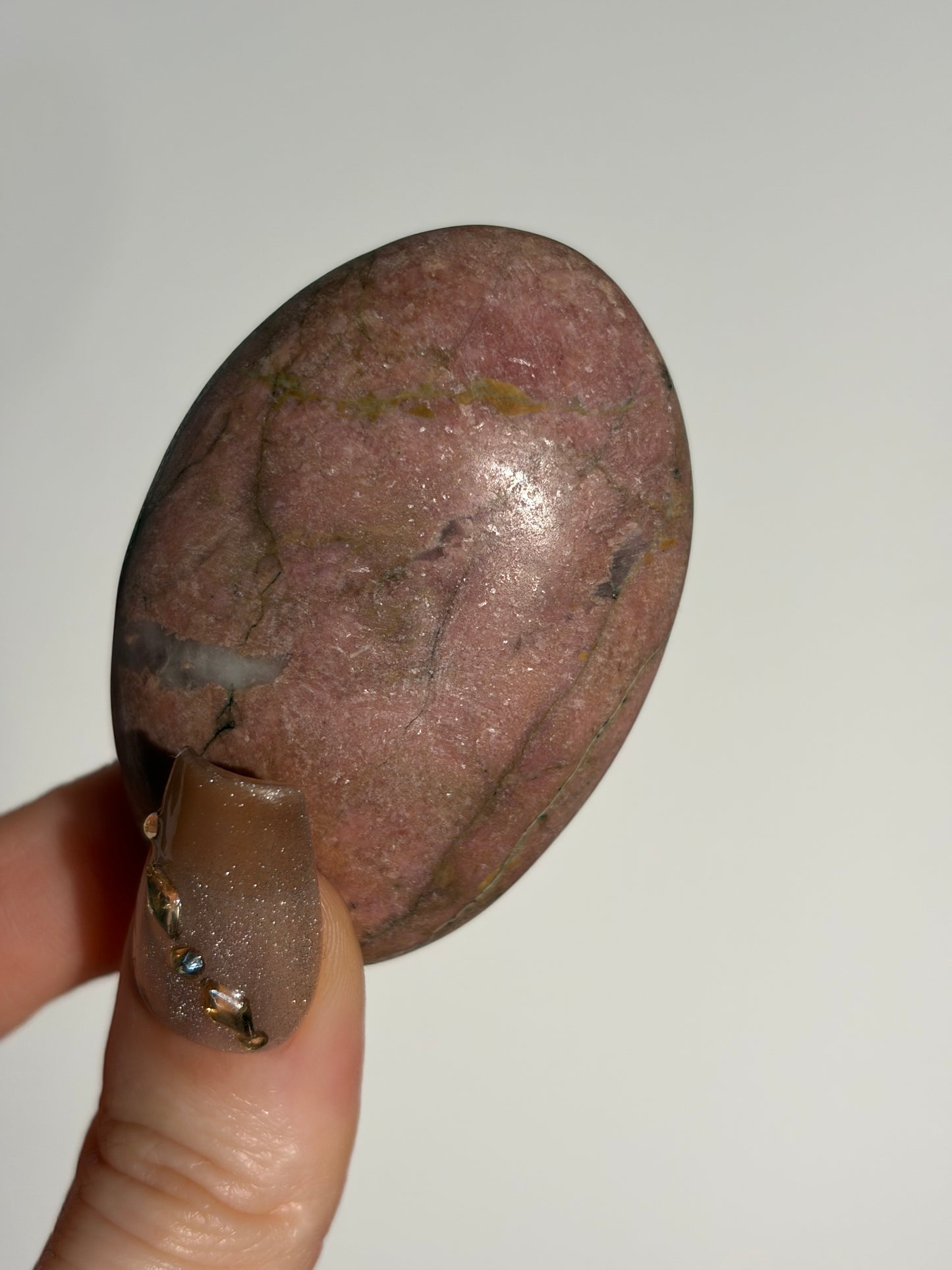 Indonesian Rhodonite and Manganese Included Palmstone H