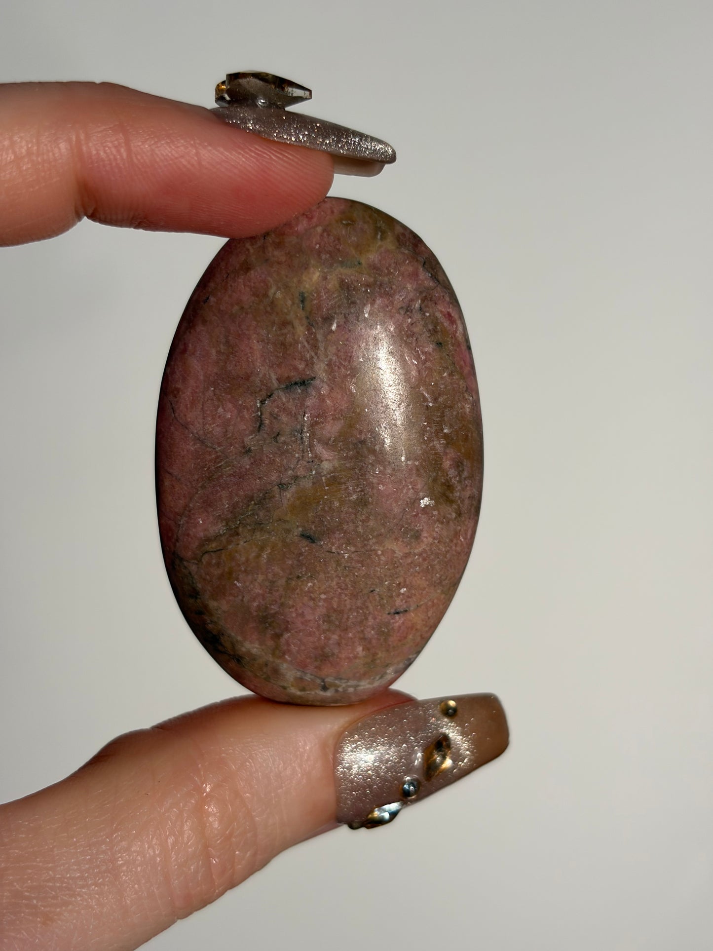 Indonesian Rhodonite and Manganese Included Palmstone L