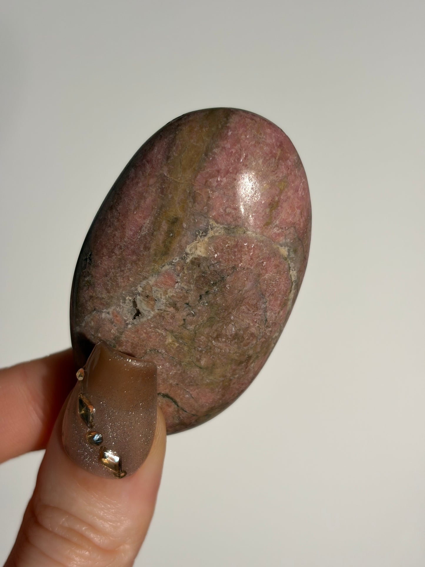 Indonesian Rhodonite and Manganese Included Palmstone L