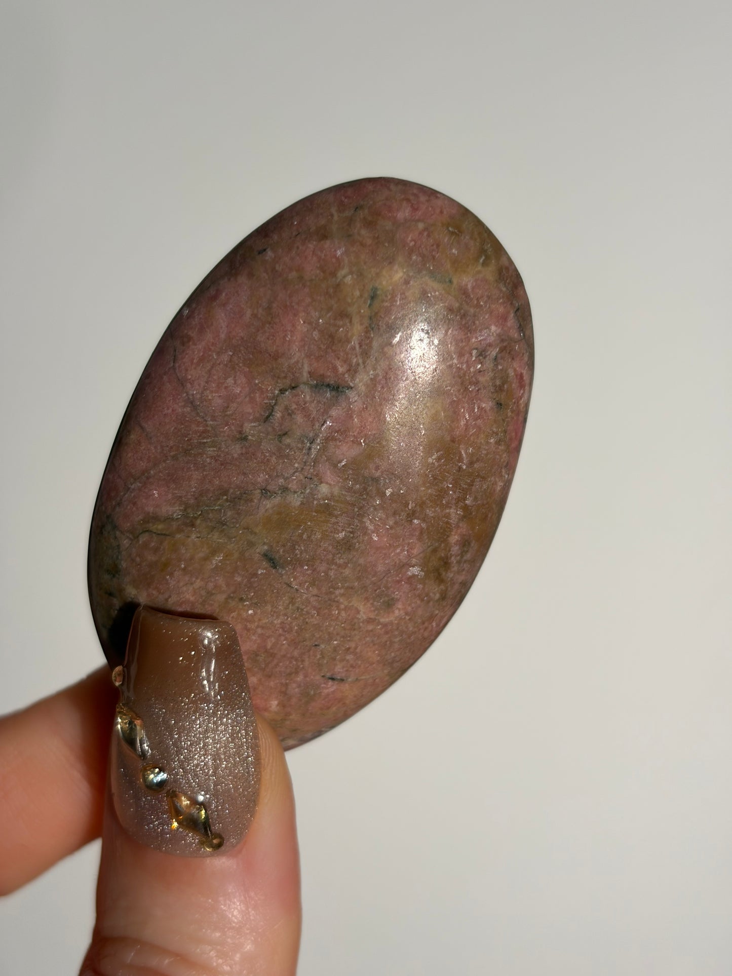 Indonesian Rhodonite and Manganese Included Palmstone L