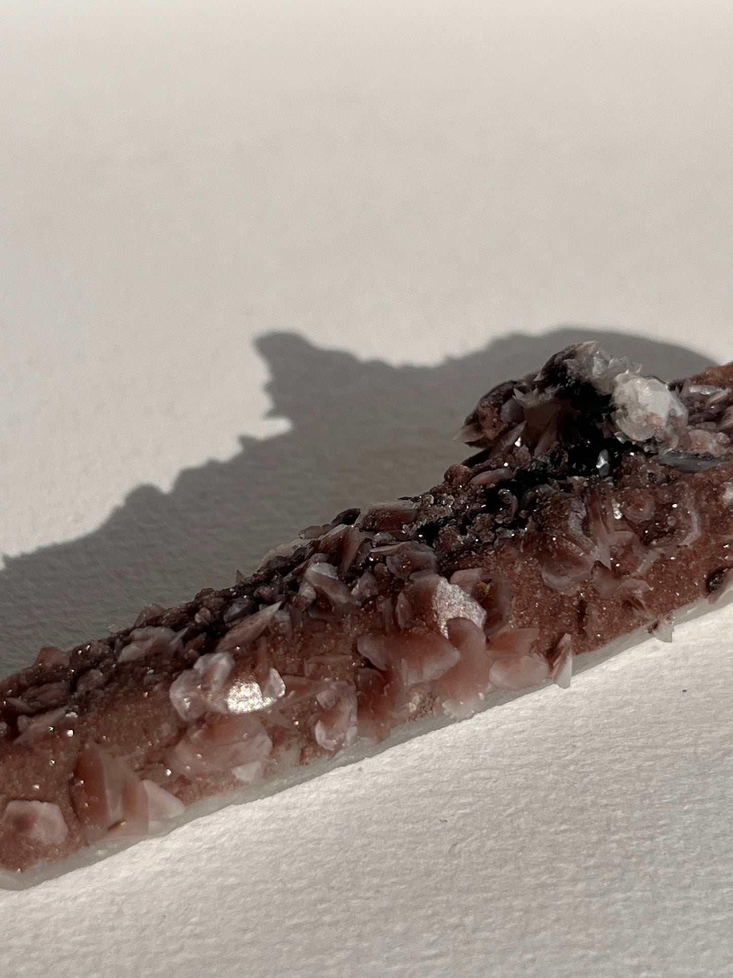 Pink Sakura Blossom Calcite on Quartz Specimen F