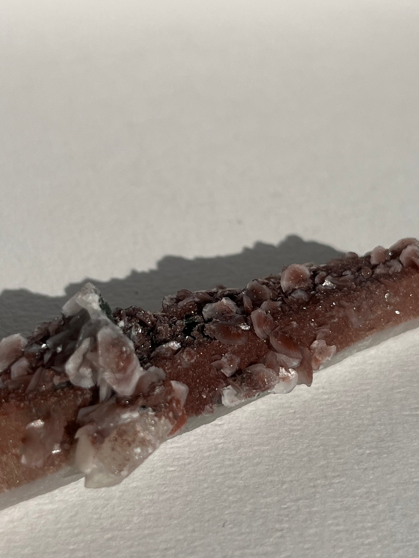 Pink Sakura Blossom Calcite on Quartz Specimen F