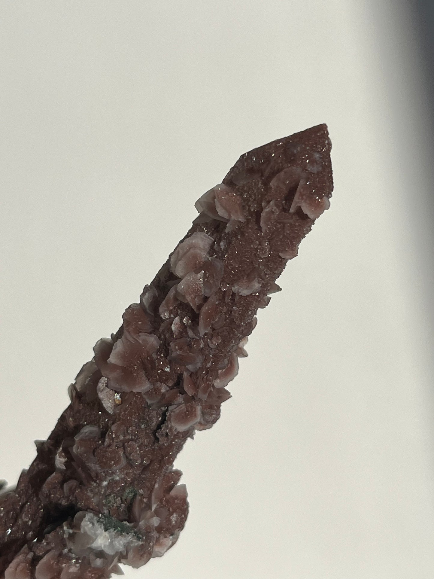 Pink Sakura Blossom Calcite on Quartz Specimen F