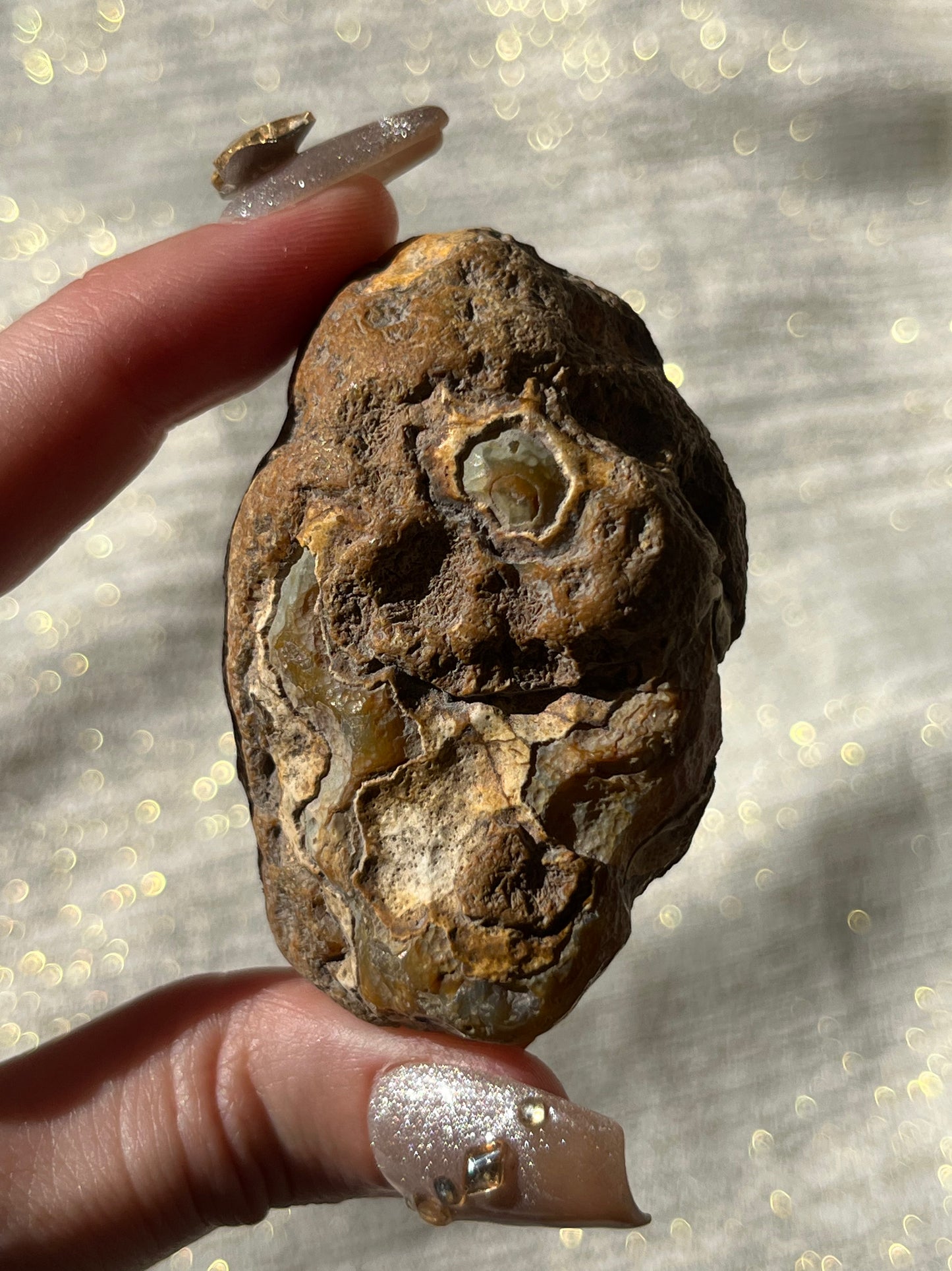 “Rosewater Currents” Pink West Indonesian Agate Pair B