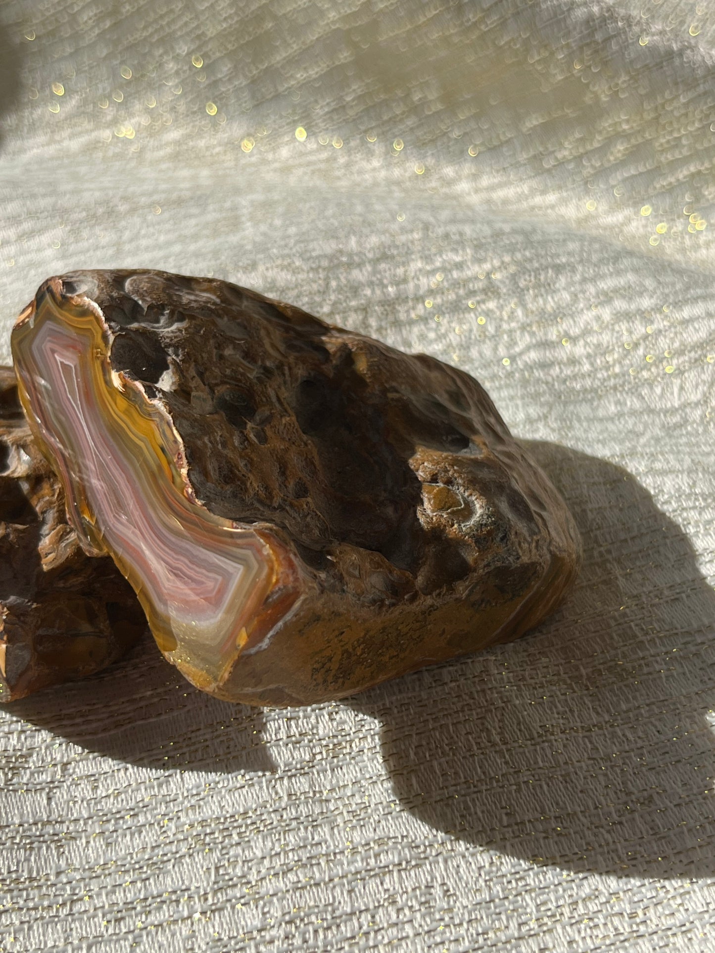 “Roseblush Stratum” Pink West Indonesian Agate Pair A