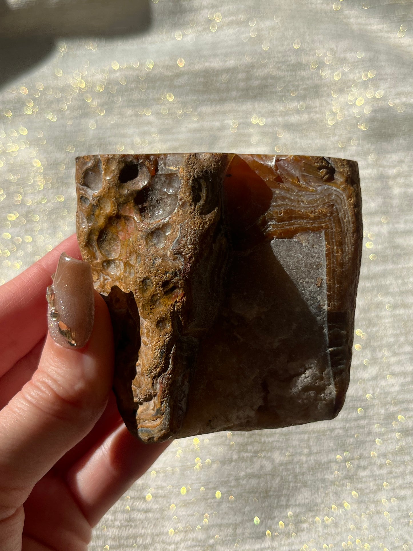 “Roseblush Stratum” Pink West Indonesian Agate Pair A