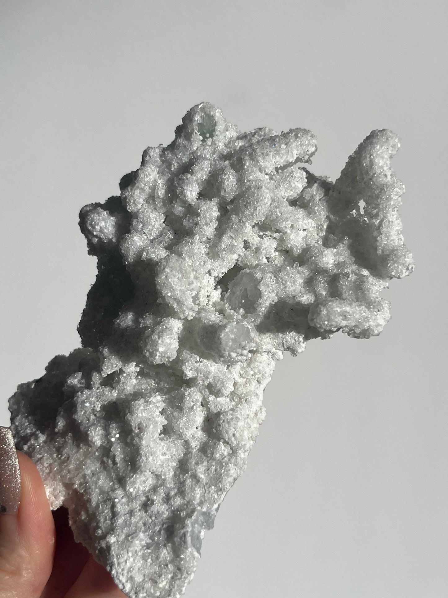 Prehnite on Laumontite with Apophyllite, Gyrolite and Mordenite Specimen D