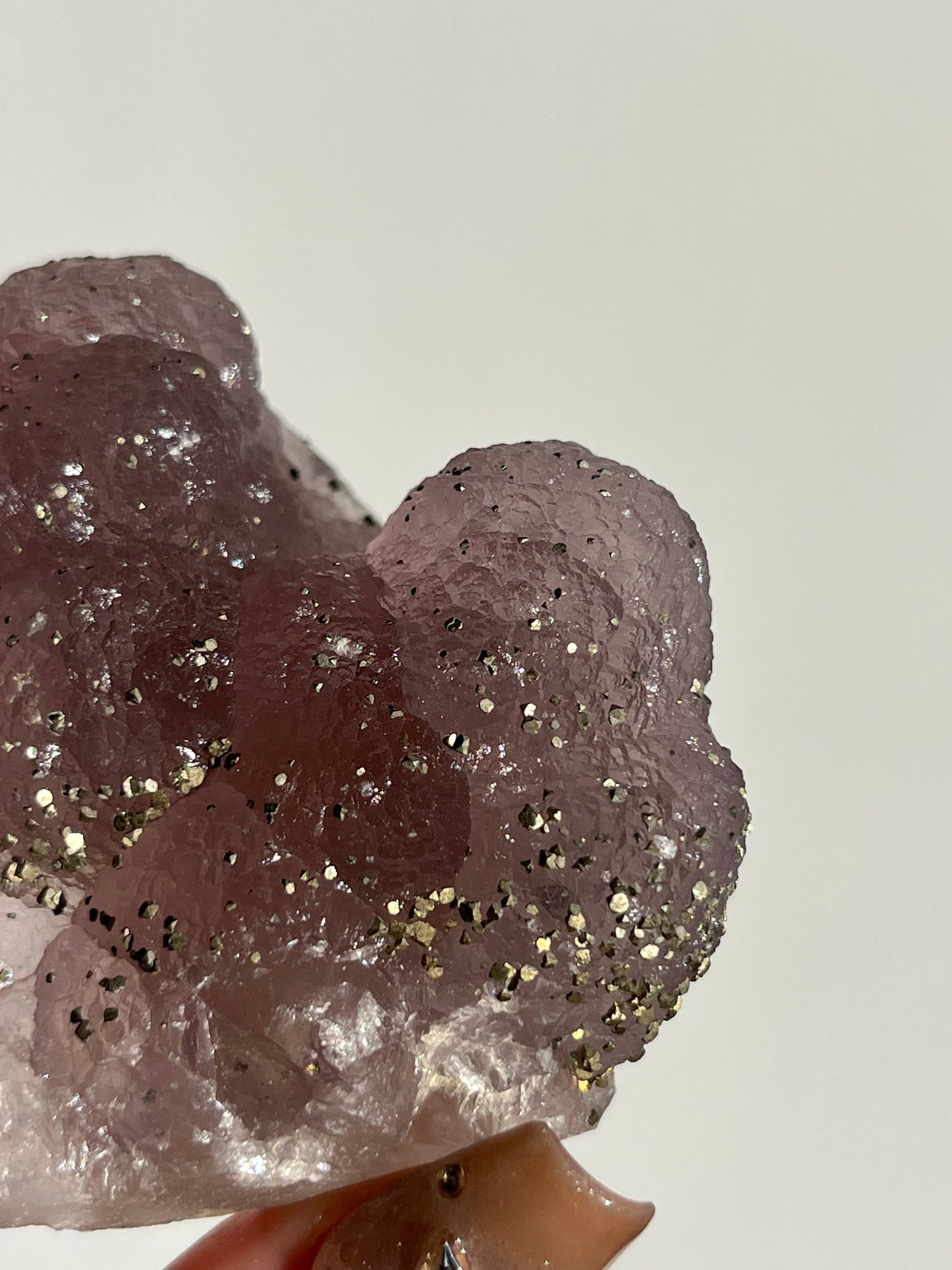 Botryoidal Purple Fluorite with Pyrite Specimen M