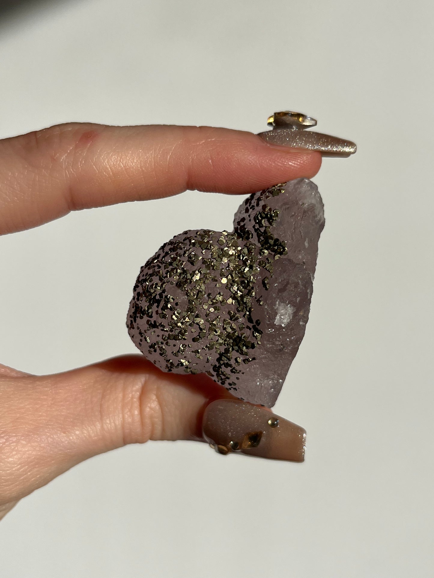 Botryoidal Purple Fluorite with Pyrite and Barite Specimen Q