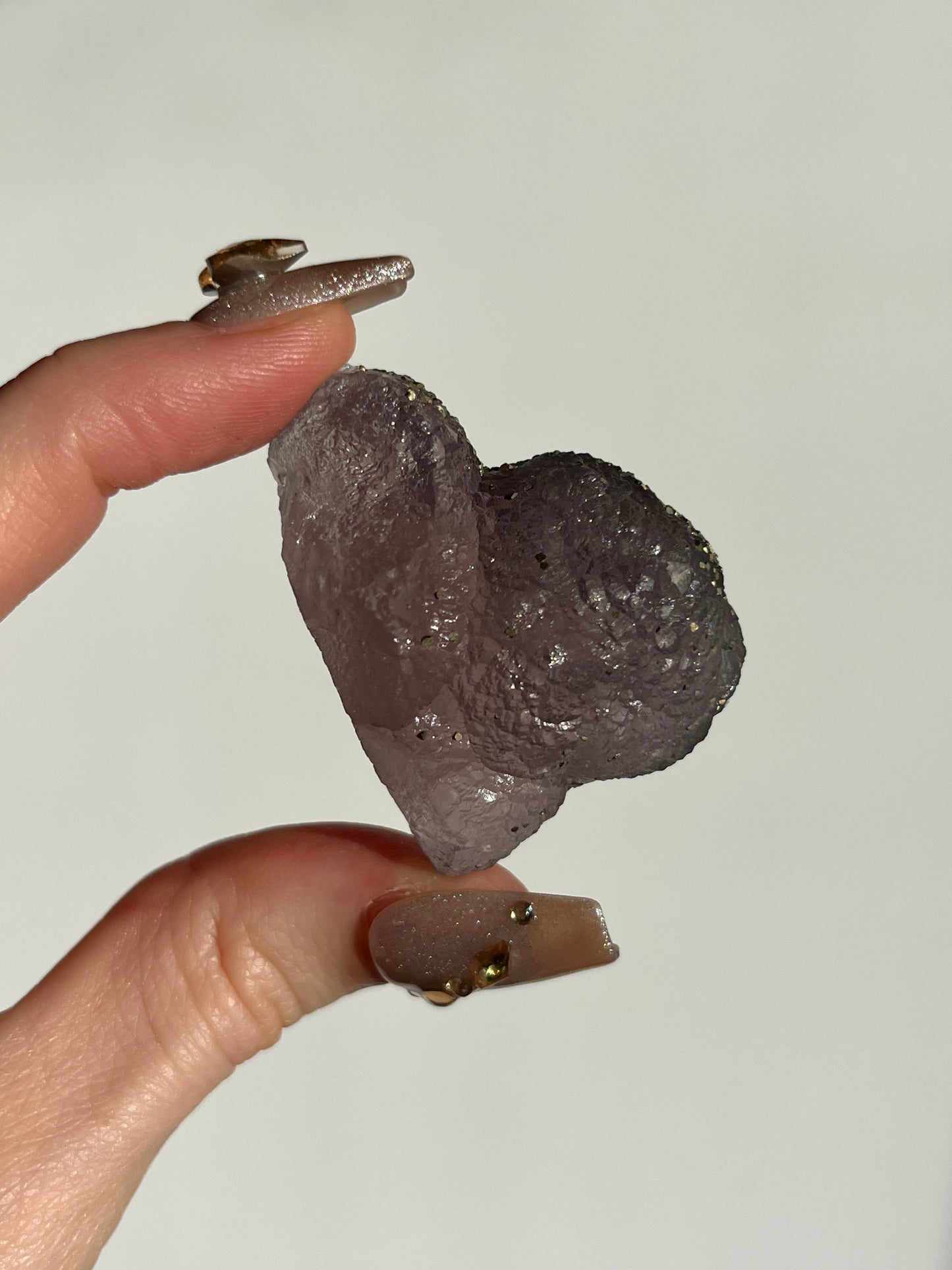 Botryoidal Purple Fluorite with Pyrite and Barite Specimen Q