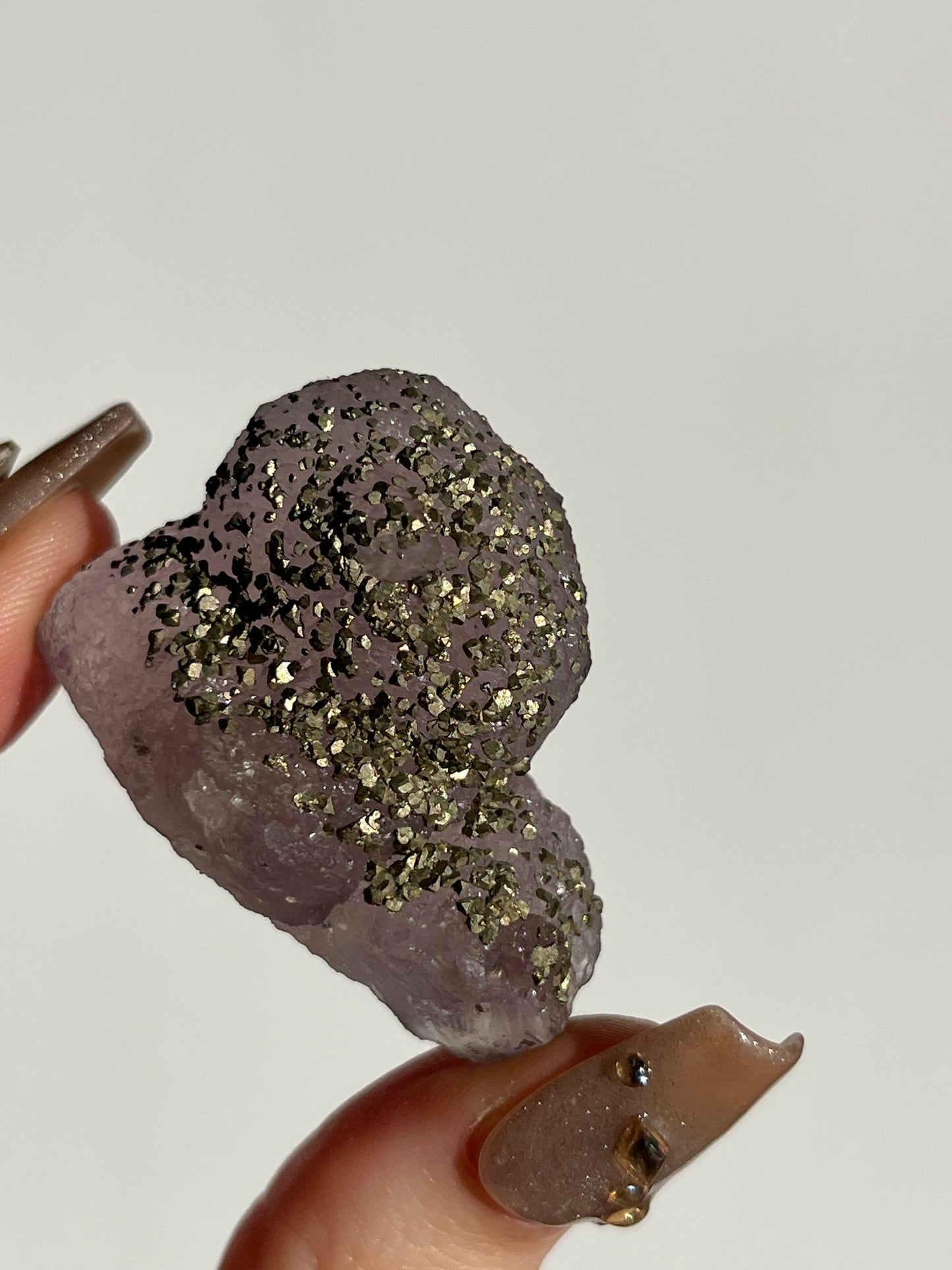 Botryoidal Purple Fluorite with Pyrite and Barite Specimen Q