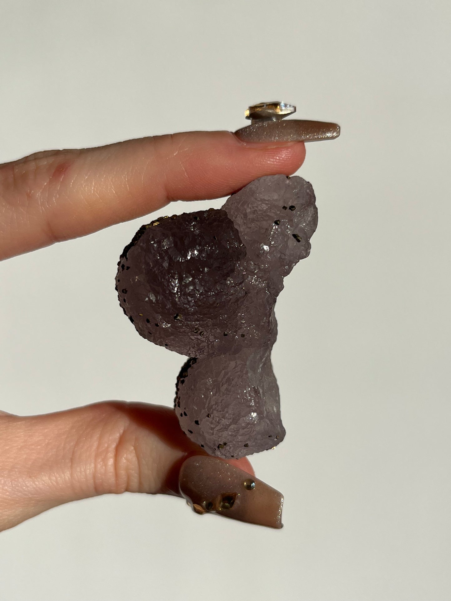 Botryoidal Purple Fluorite with Pyrite Specimen S