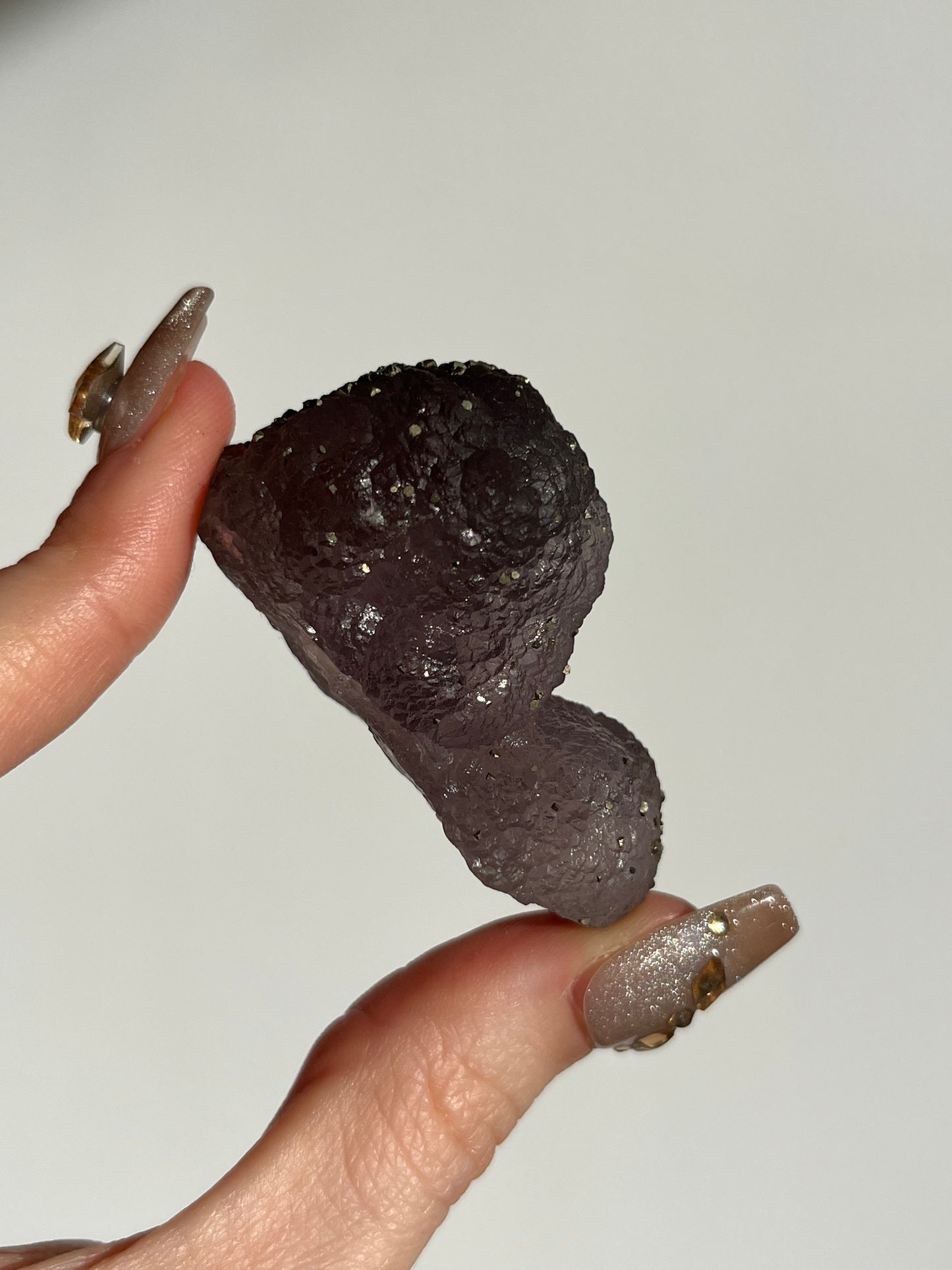 Botryoidal Purple Fluorite with Pyrite Specimen V