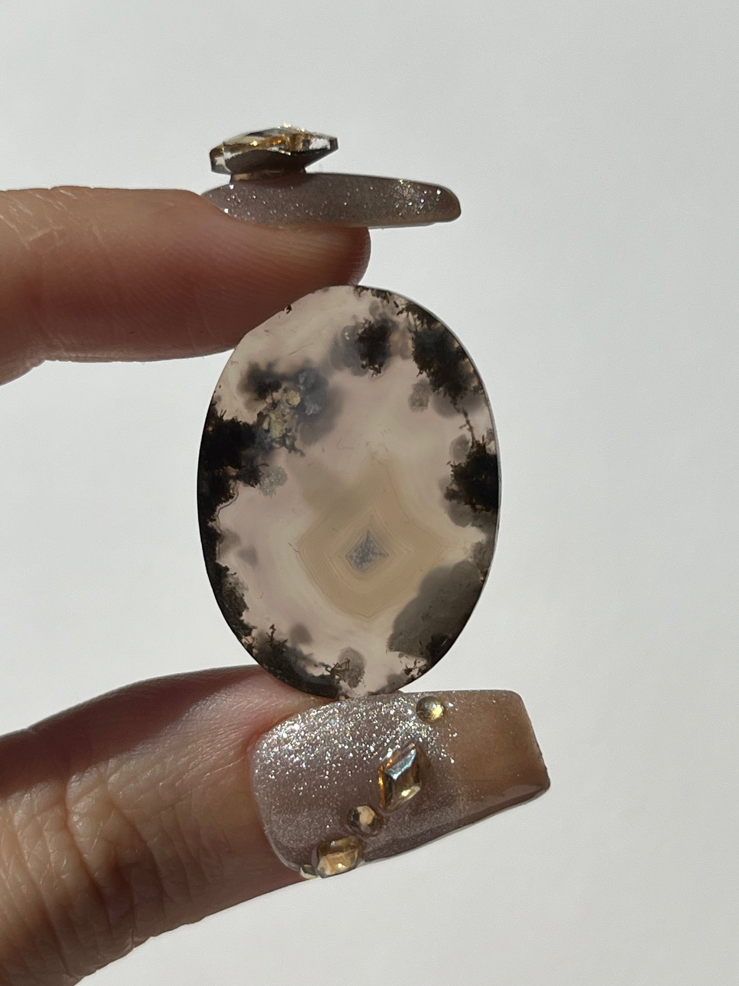 Purple Chalcedony with Green Moss Oval Cabochon (You Choose)