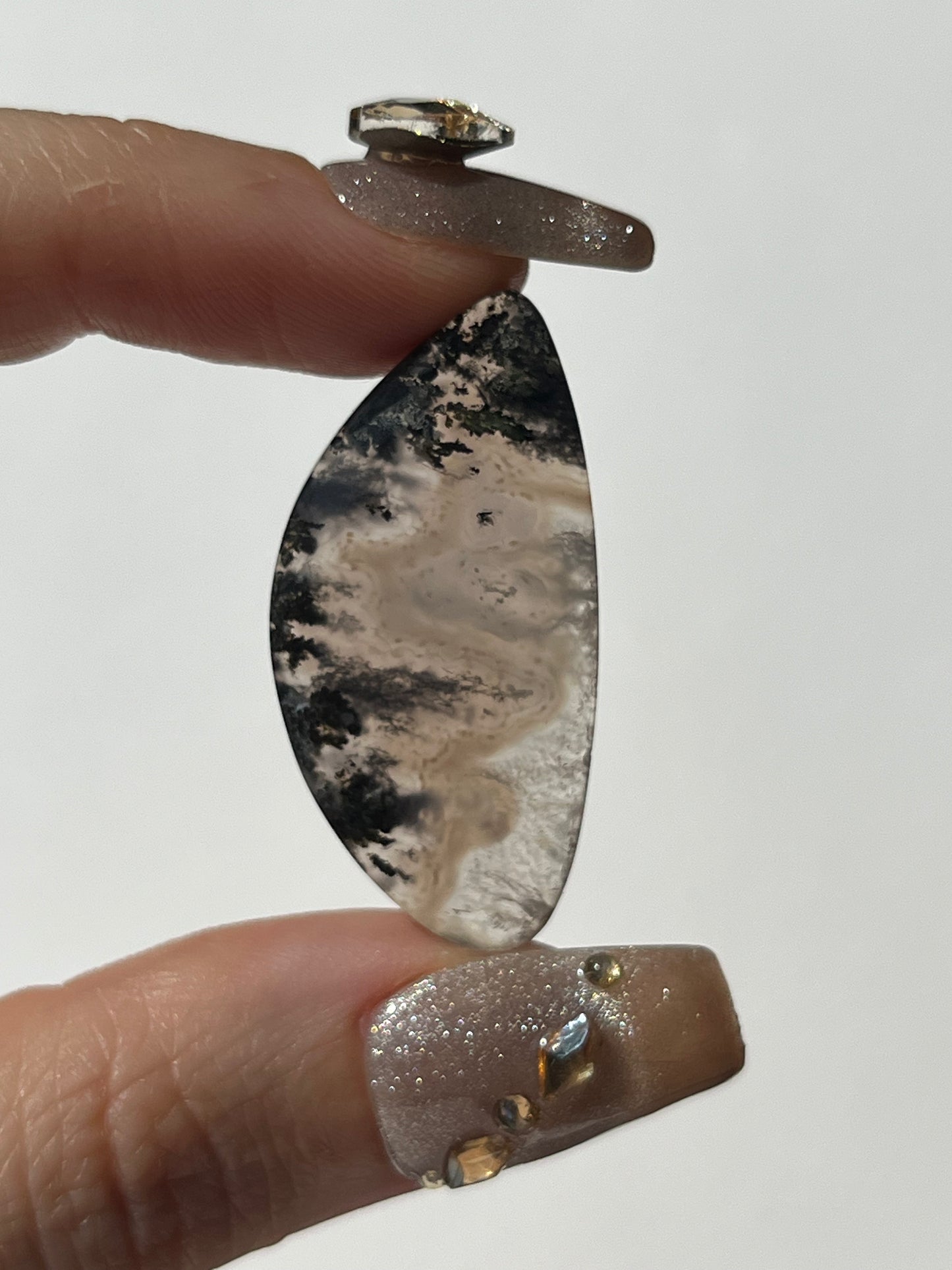 Purple Chalcedony with Green Moss Freeform Cabochon (You Choose)