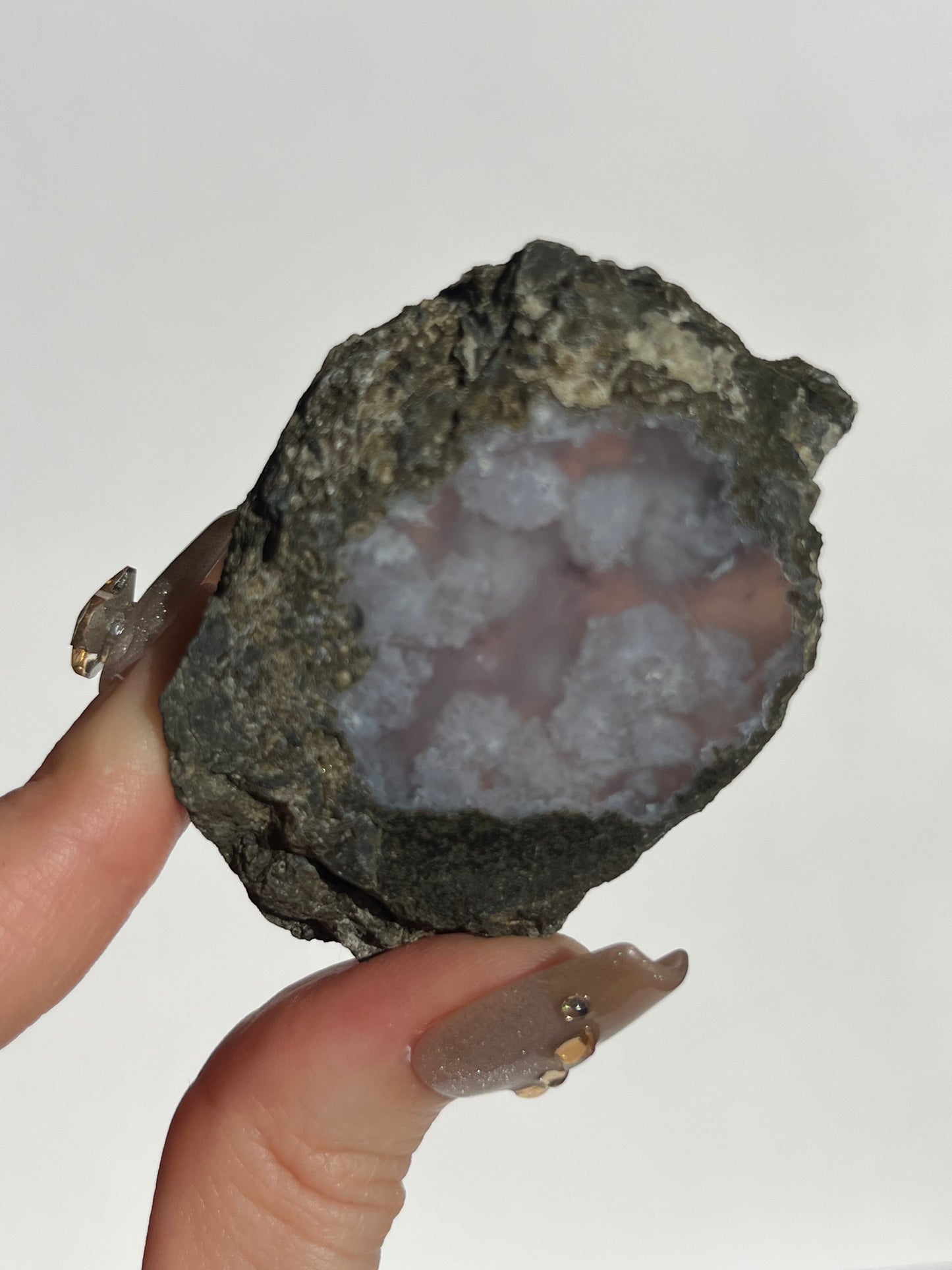 Purple Flower Chalcedony Slab D