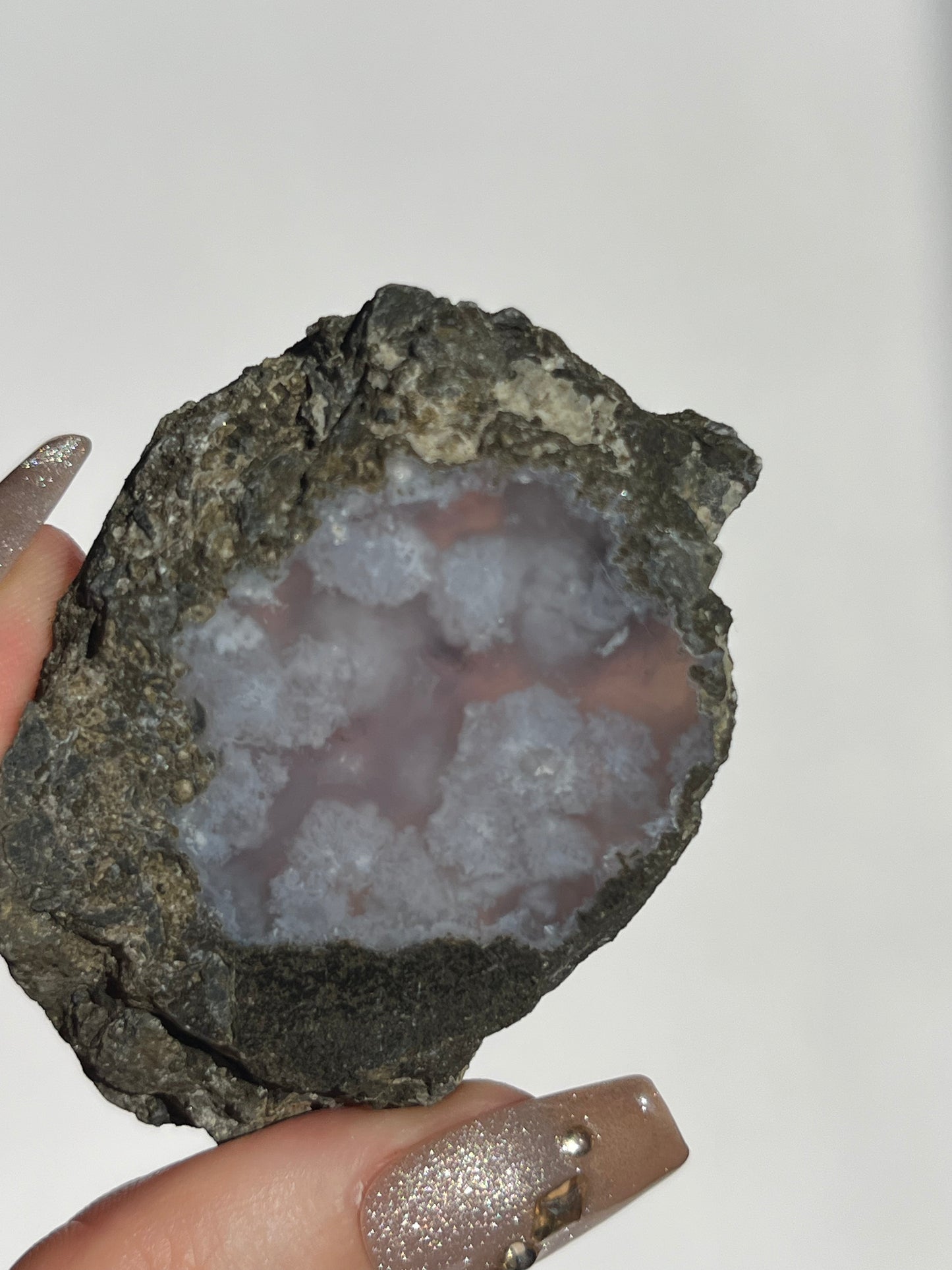 Purple Flower Chalcedony Slab D