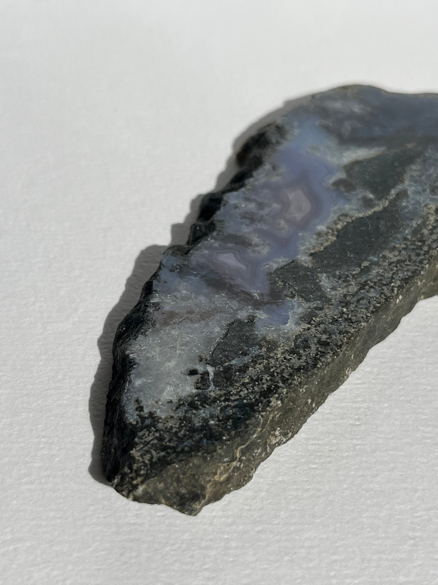 Purple Chalcedony with Green Moss and Hematoid Quartz Slab C