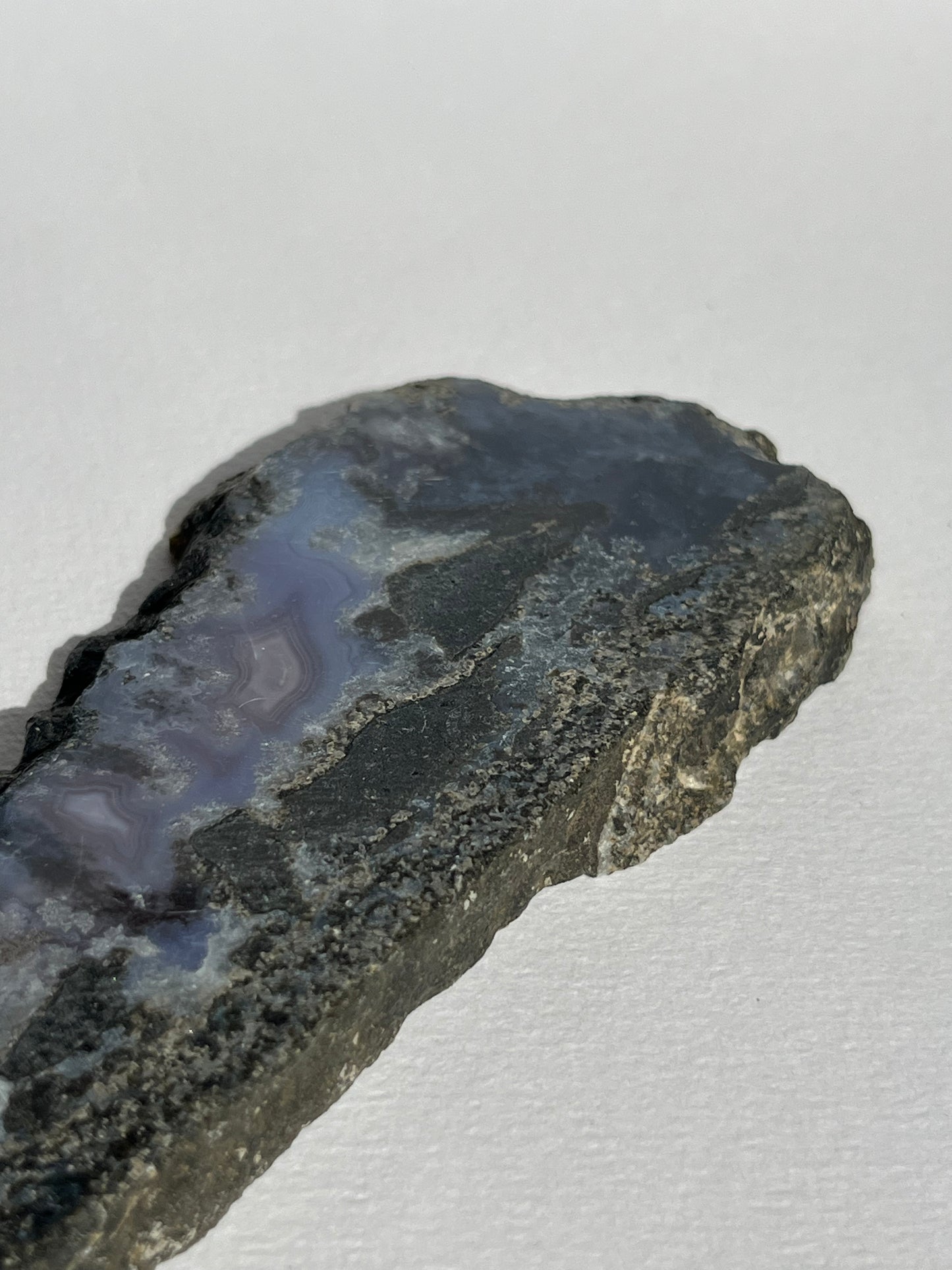 Purple Chalcedony with Green Moss and Hematoid Quartz Slab C