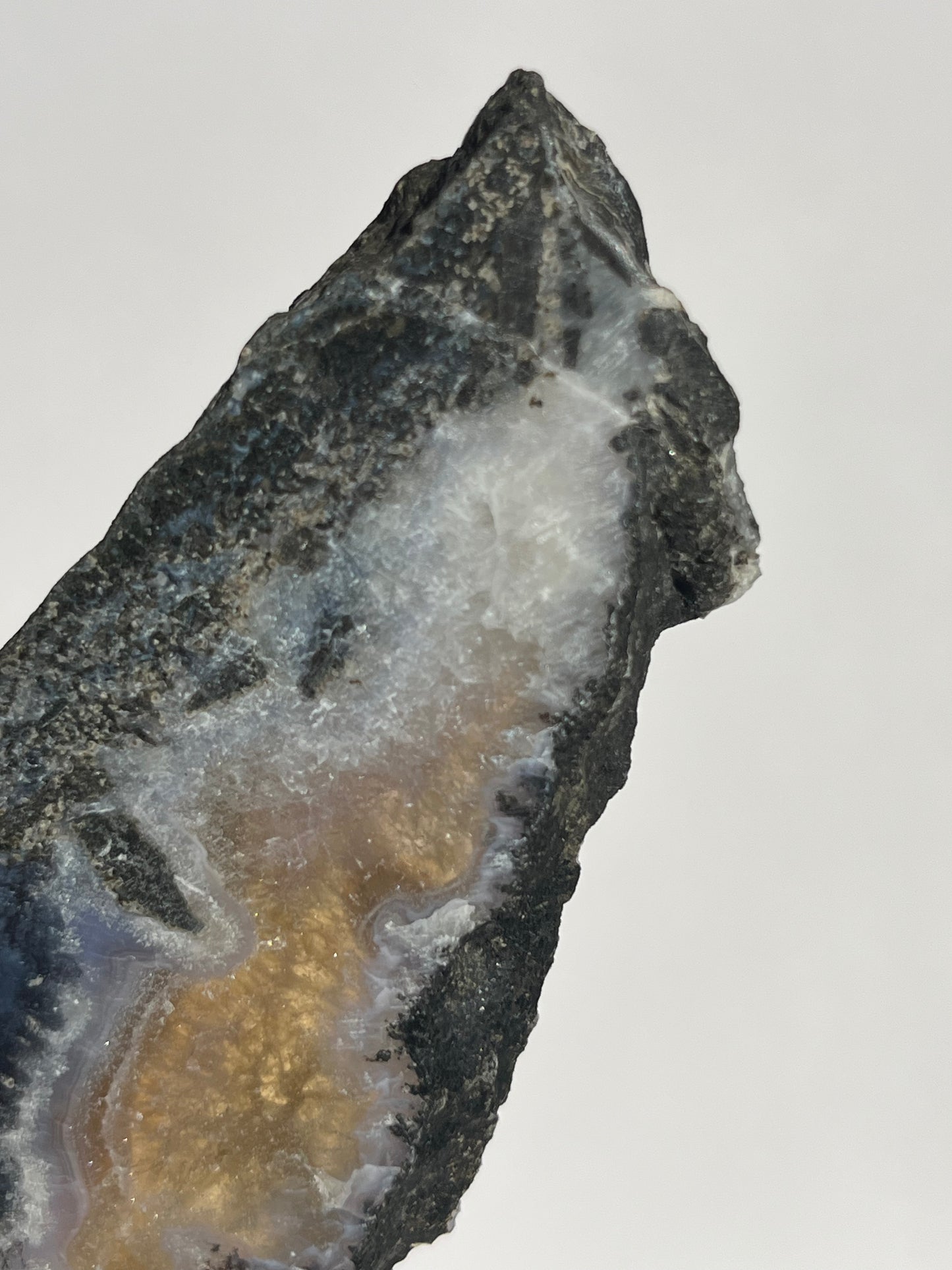 Purple Chalcedony Slab with Green Moss, Hematoid Quartz & Calcite Slab A