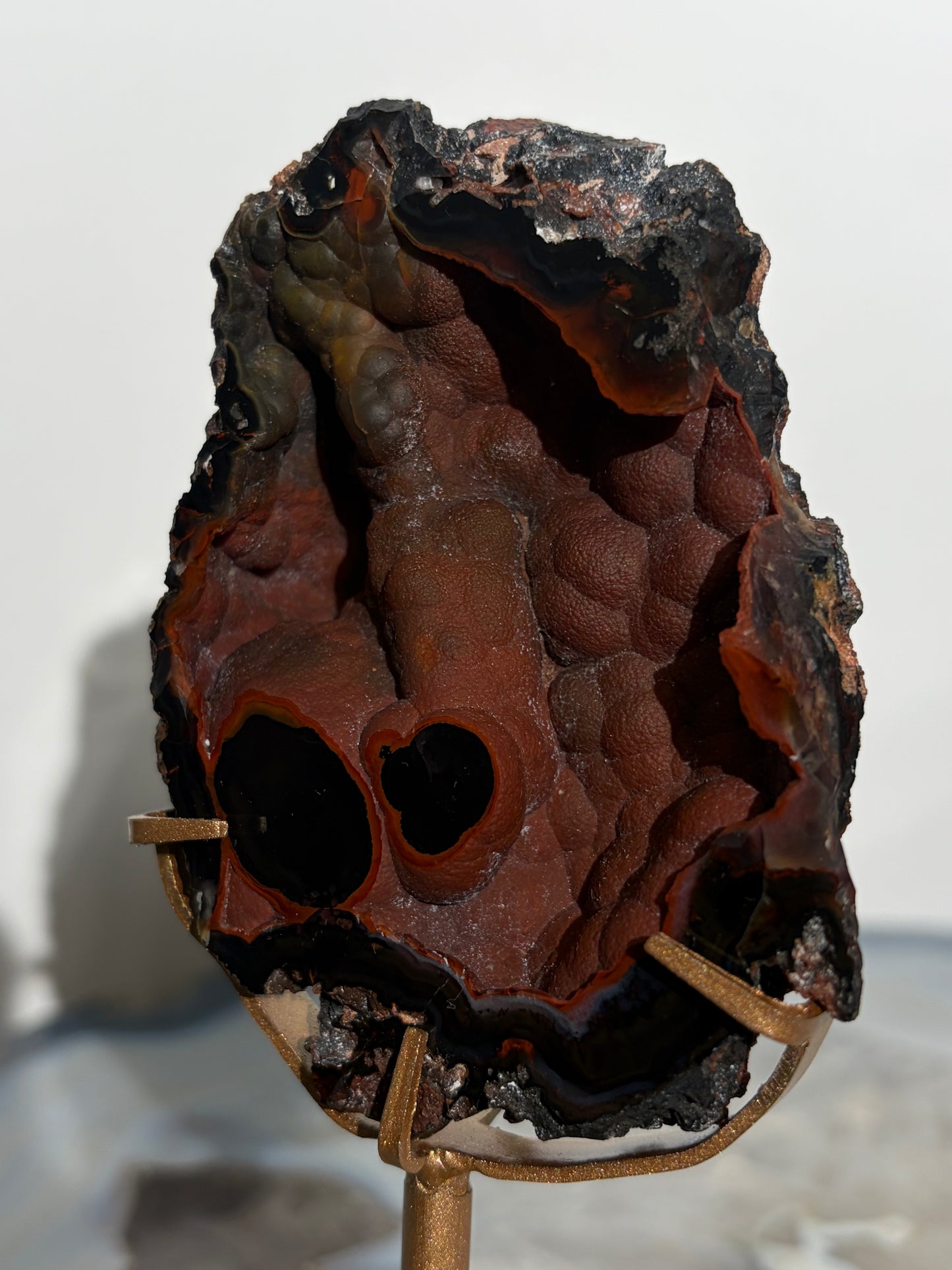 "Sorel" Red Fox Agate on Custom Display Stand D