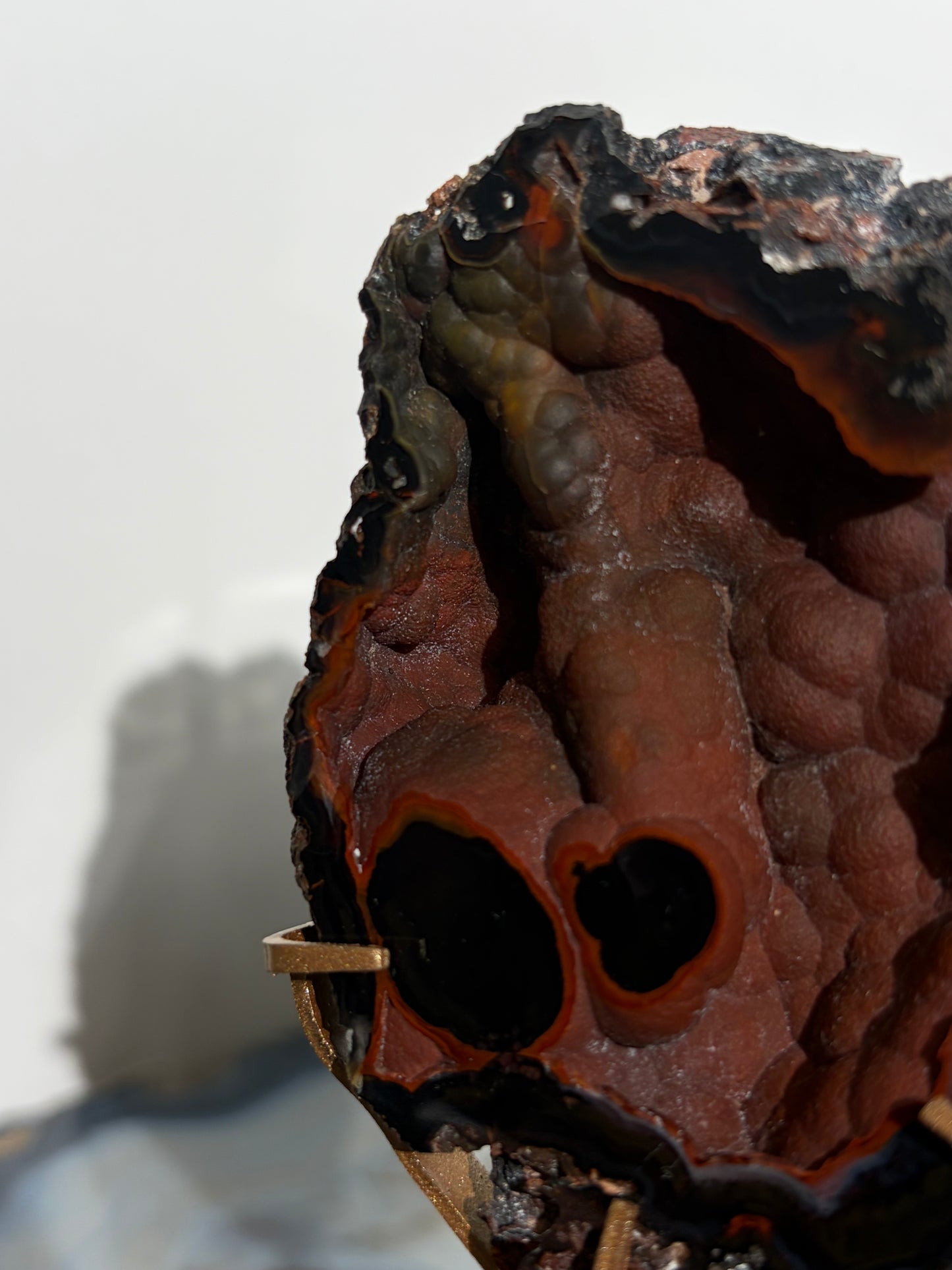 "Sorel" Red Fox Agate on Custom Display Stand D