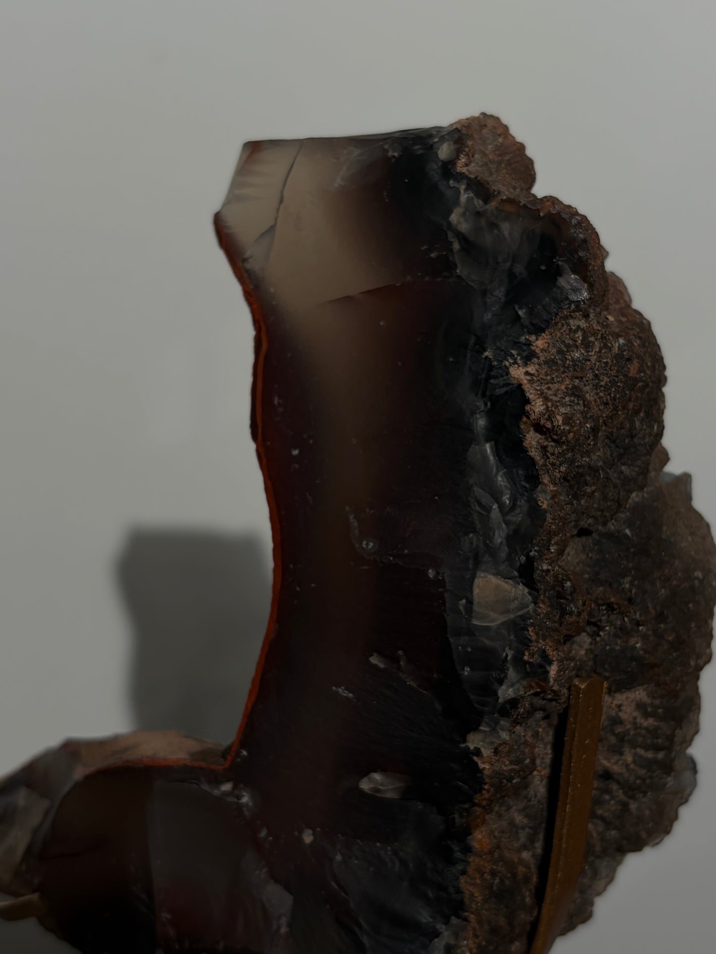 "Aurelle" Red Fox Agate on Custom Display Stand L
