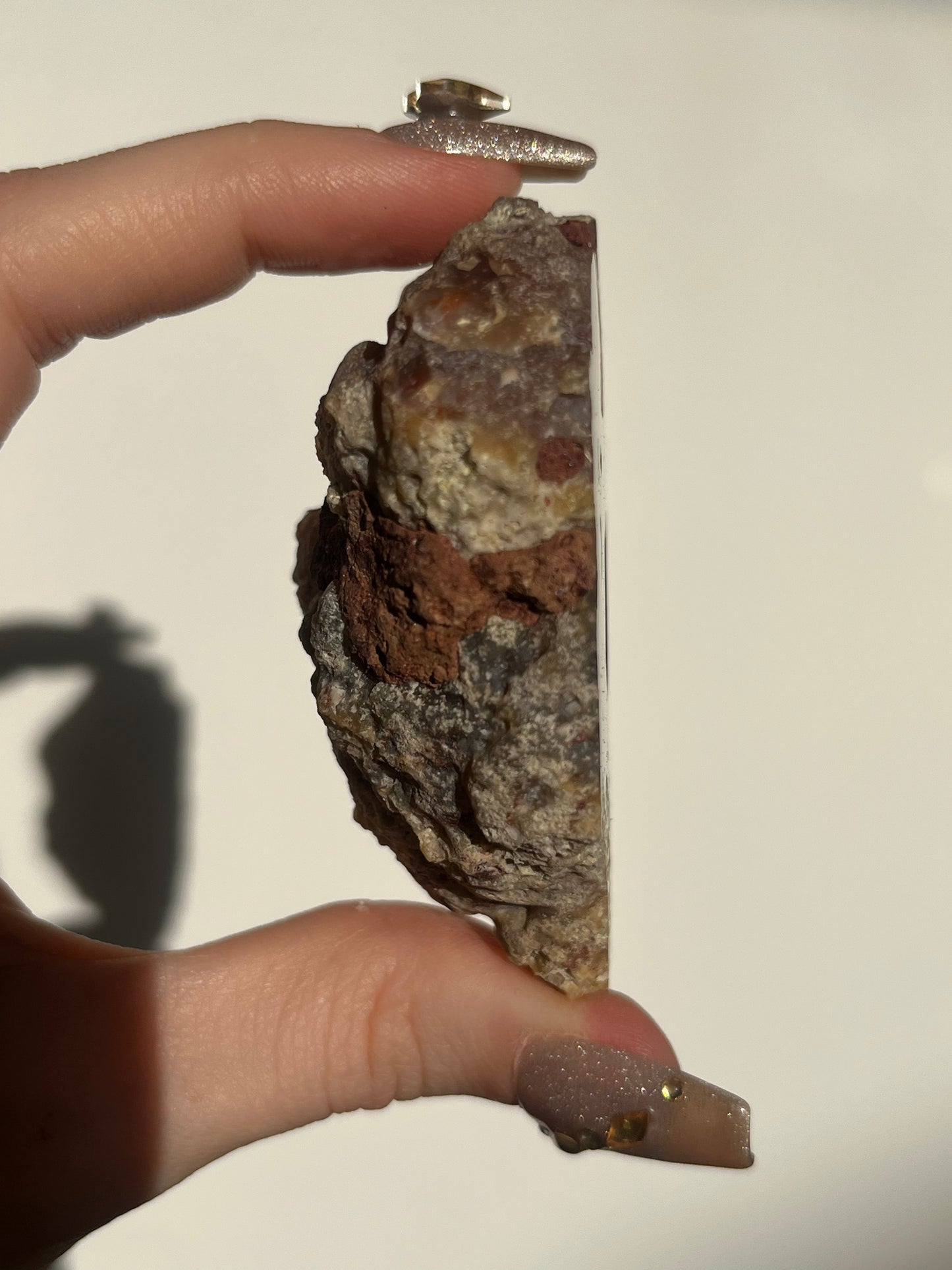 ‘Smouldering Canyon’ Burnt Red Orange Laguna Agate Geode