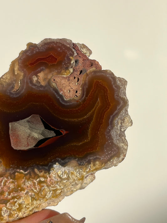 ‘Smouldering Canyon’ Burnt Red Orange Laguna Agate Geode