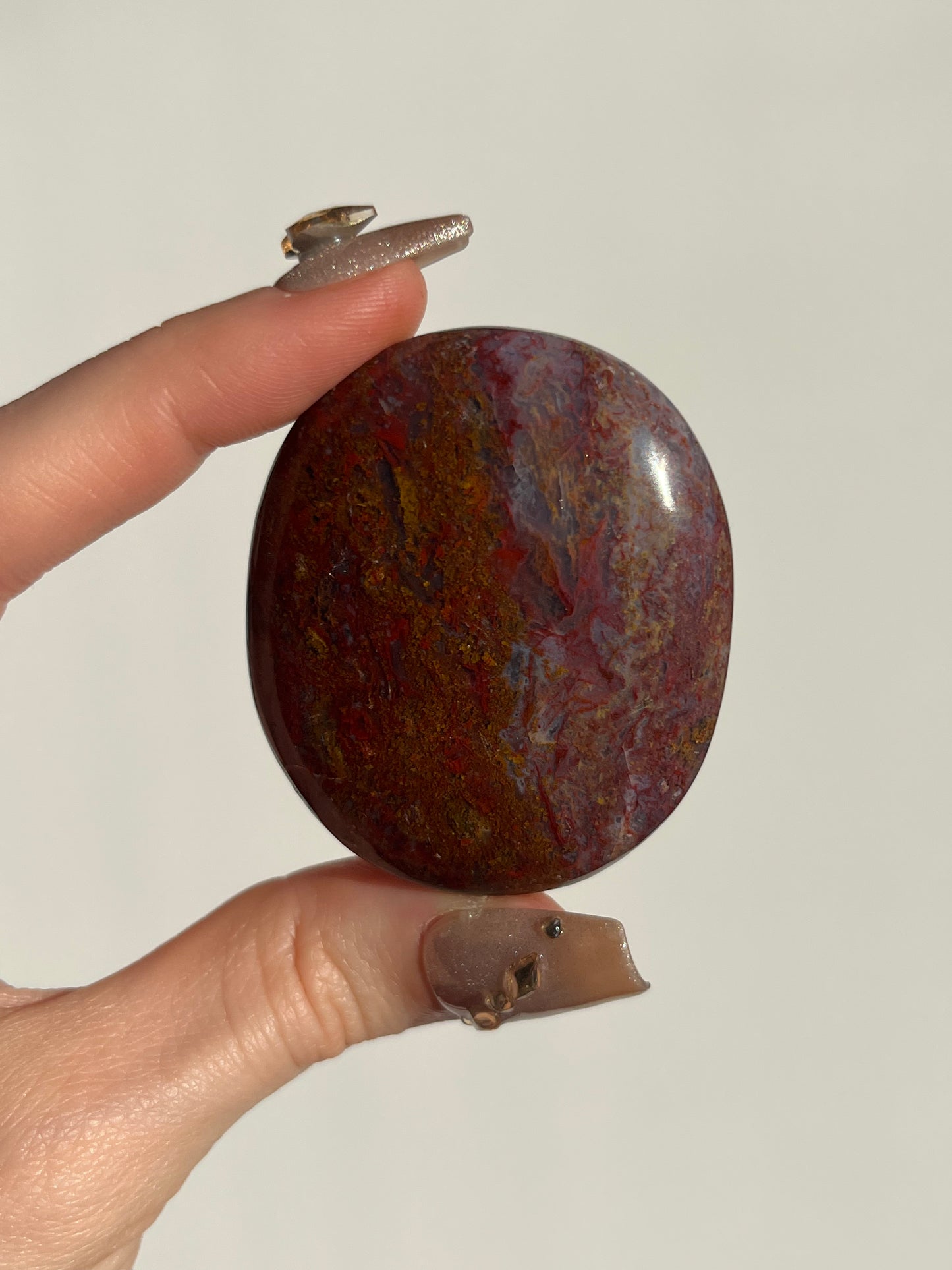 Red Moss in Chalcedony Flatstone A